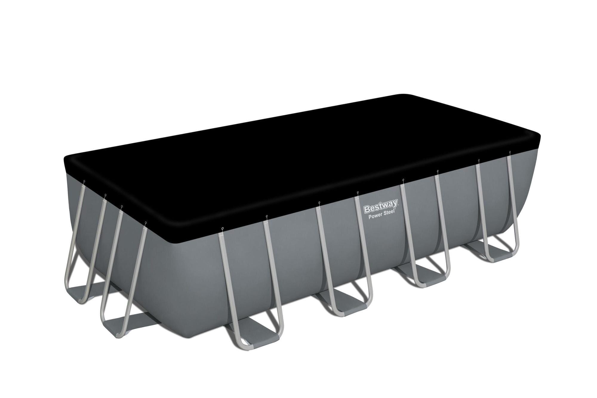 Bovengronds zwembad Power Steel bovengrondse rechthoekige set van 488x244x122 cm Bestway 5