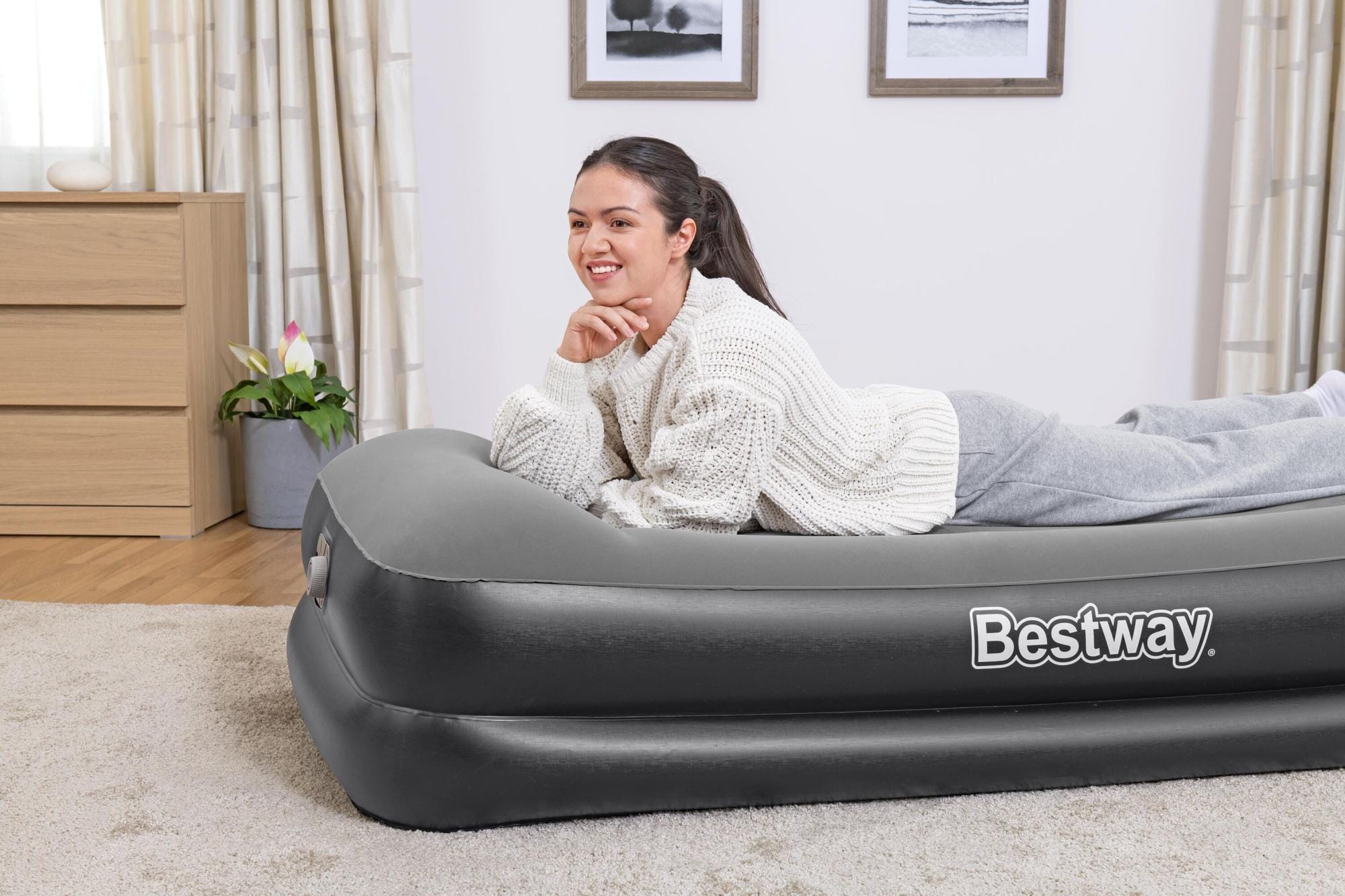 Luchtbed Bestway Tritech Twin Luchtmatras met Ingebouwde AC-Pomp 1,91 m x 97 cm x 46 cm Bestway 4