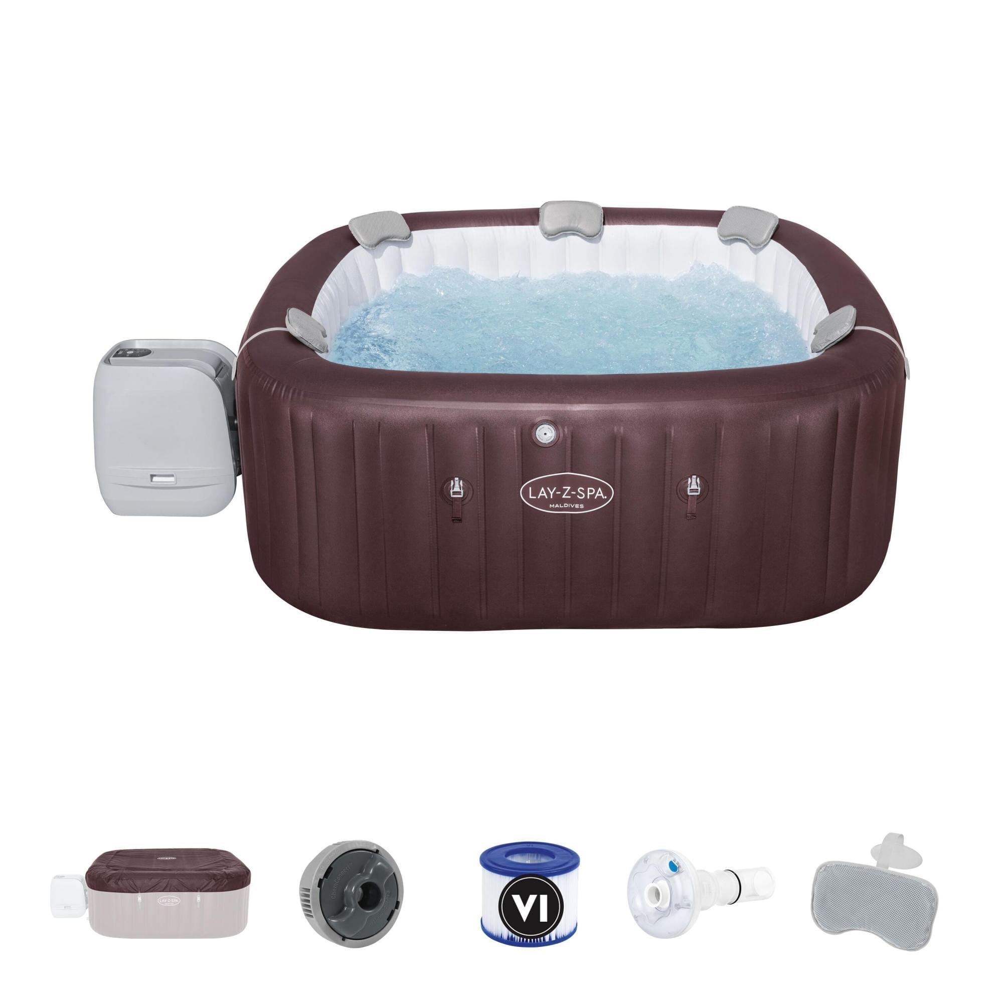 Opblaasbare bubbelbaden Lay-Z Spa Lay-Z-Spa Maldives HydroJet Pro opblaasbare spa 5-7 personen Bestway 1