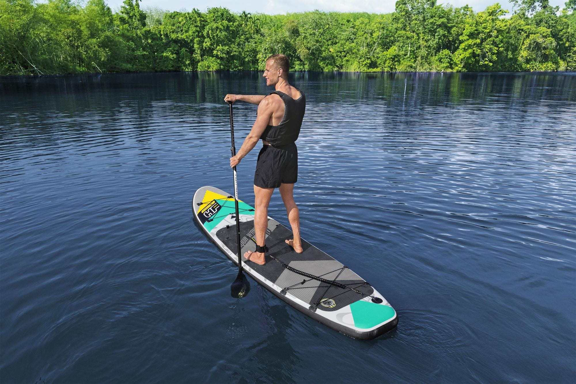 SUP en kajak Aqua Wander SUP-board en opblaasbare kayak van 305x84x12 cm Bestway 4