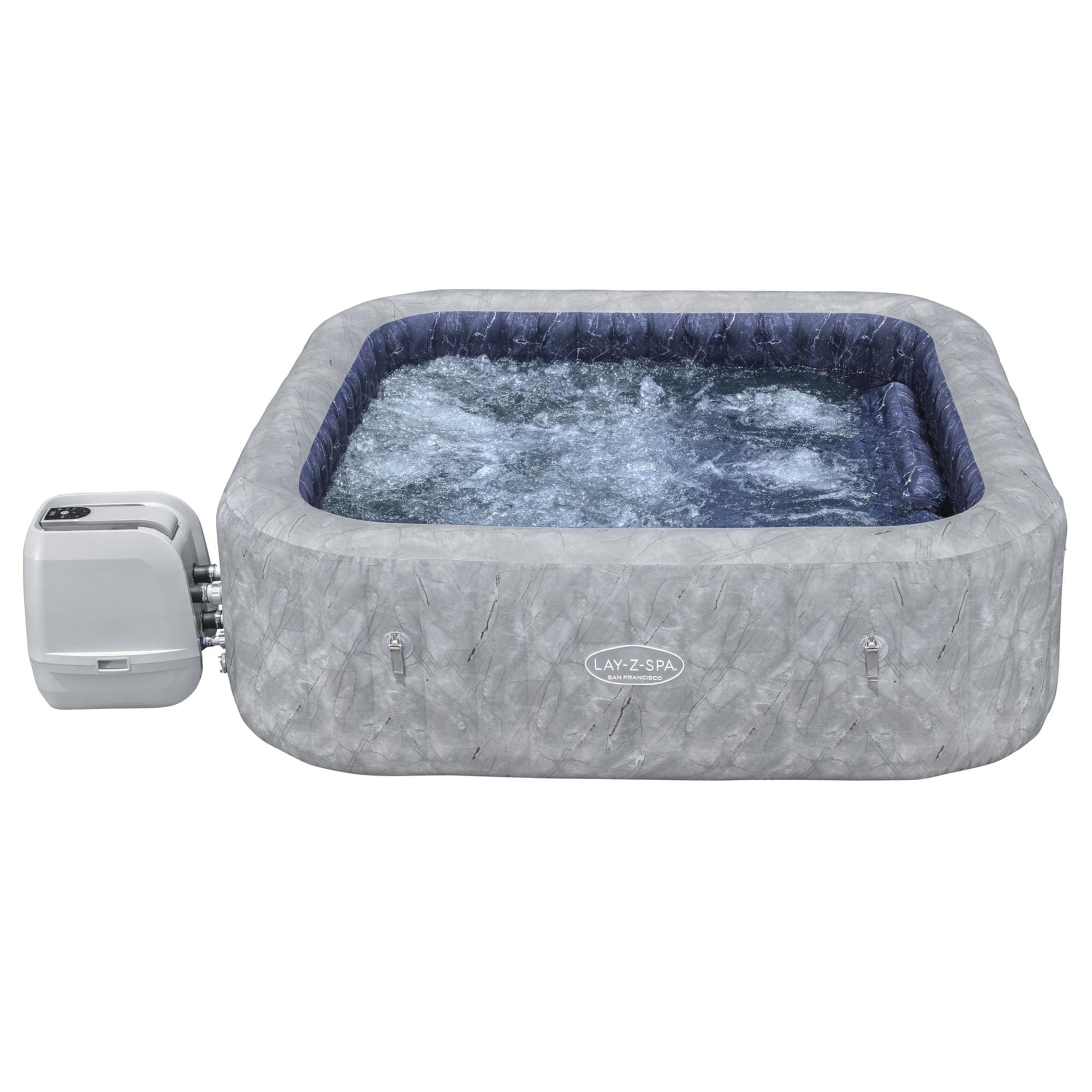 Opblaasbare bubbelbaden Lay-Z Spa Lay-Z-Spa San Francisco Energy-Efficient Smart HydroJet Pro Opblaasbare Spa met App Bediening 5-7 Personen Bestway 1