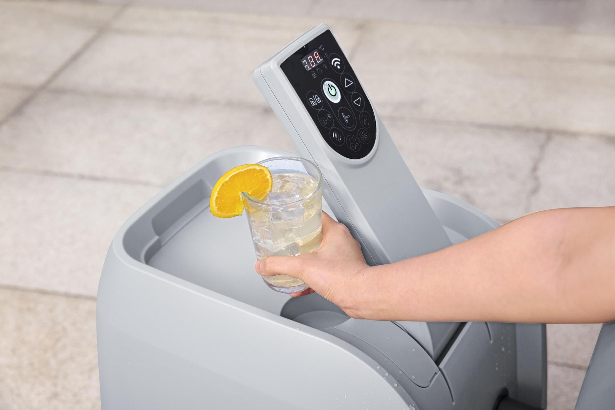 Opblaasbare bubbelbaden Lay-Z Spa Lay-Z-Spa Santorini Energy-Efficient Smart HydroJet Pro Opblaasbare Spa met App Bediening 5-7 Personen Bestway 15