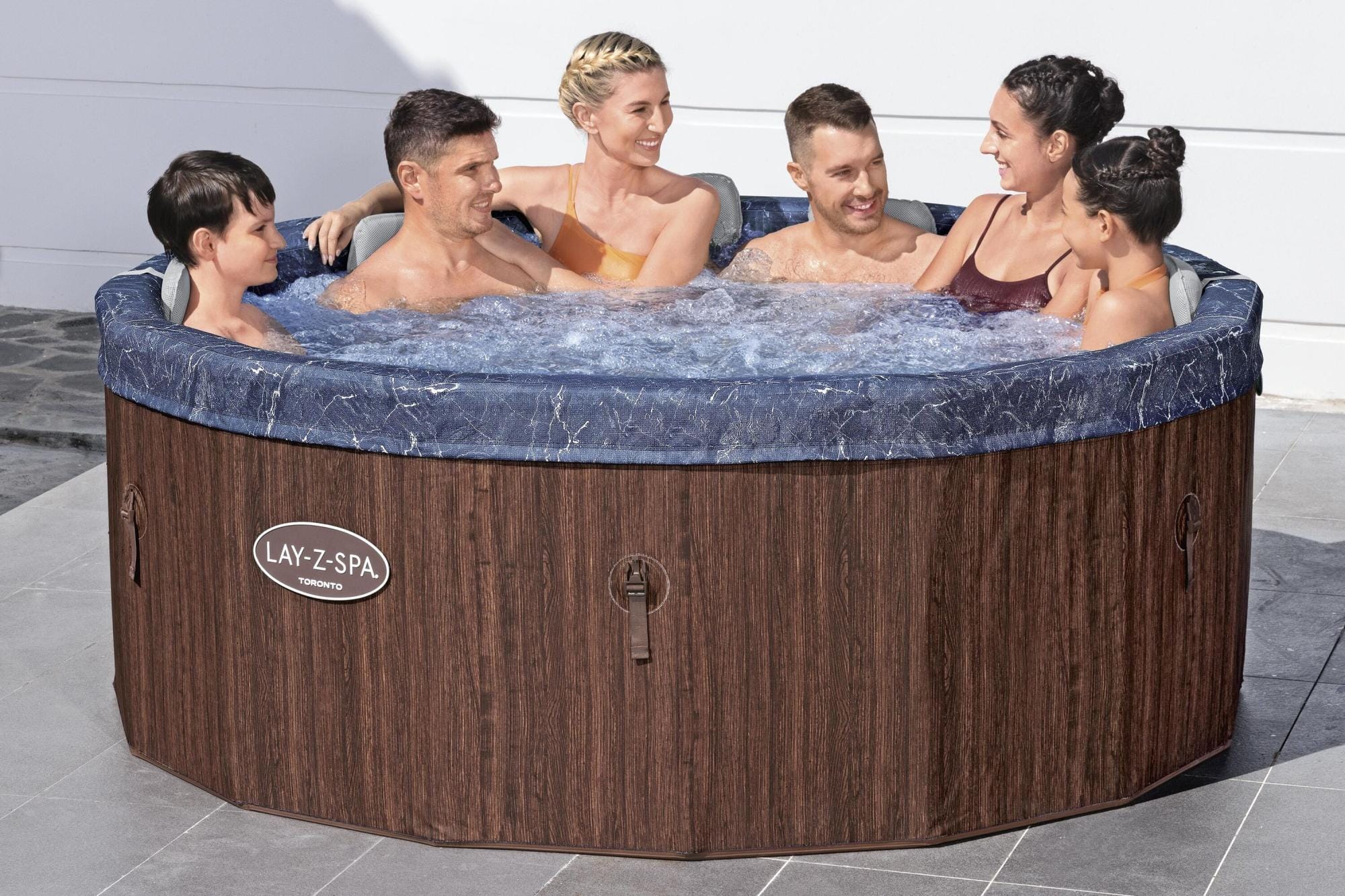 Opblaasbare bubbelbaden Lay-Z Spa Lay-Z-Spa Toronto Energy-Efficient Smart AirJet Spa met App Bediening 5-7 Personen Bestway 2