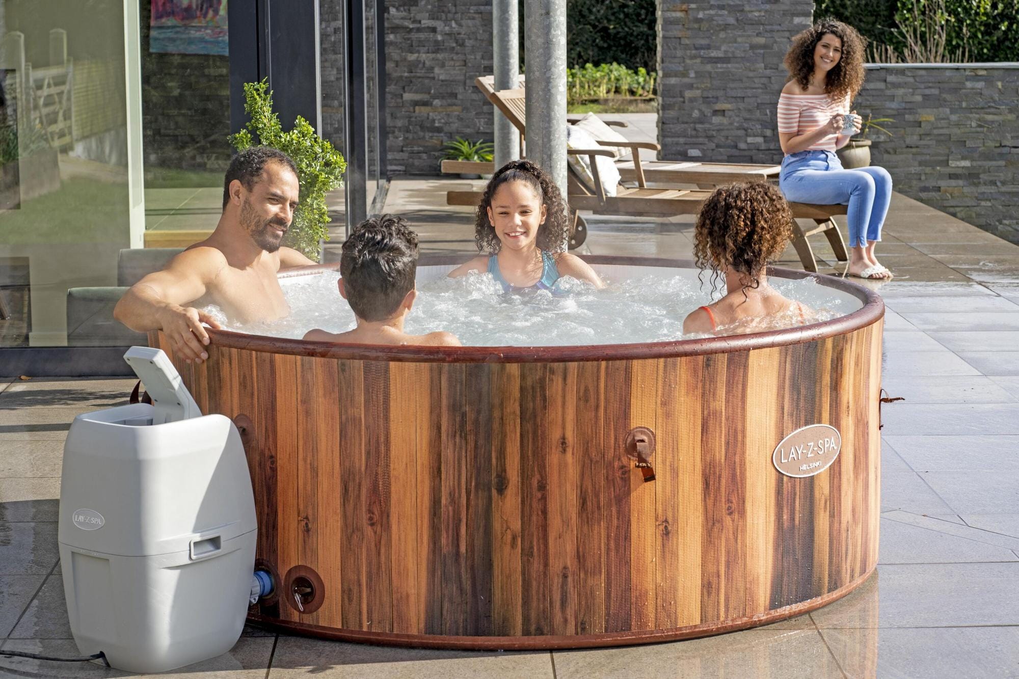 Opblaasbare bubbelbaden Lay-Z Spa Lay-Z-Spa Helsinki AirJet opblaasbare spa 5-7 personen Bestway 5