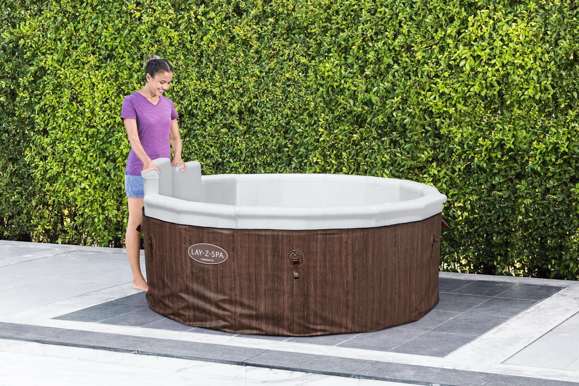 Opblaasbare bubbelbaden Lay-Z Spa Lay-Z-Spa Toronto Energy-Efficient Smart AirJet Spa met App Bediening 5-7 Personen Bestway 7