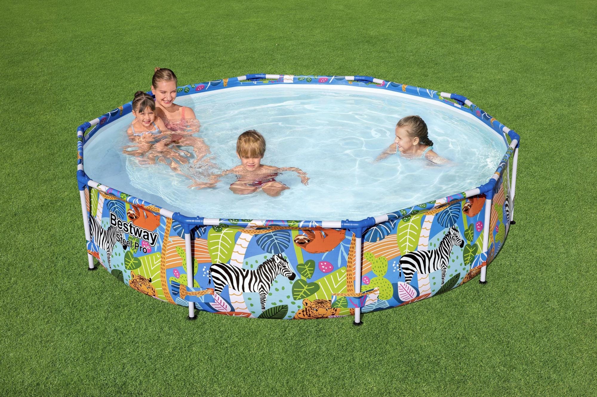 Bovengronds zwembad Bovengronds rond zwembad Steel Pro™ Animal Look van 305X66 cm Bestway 2