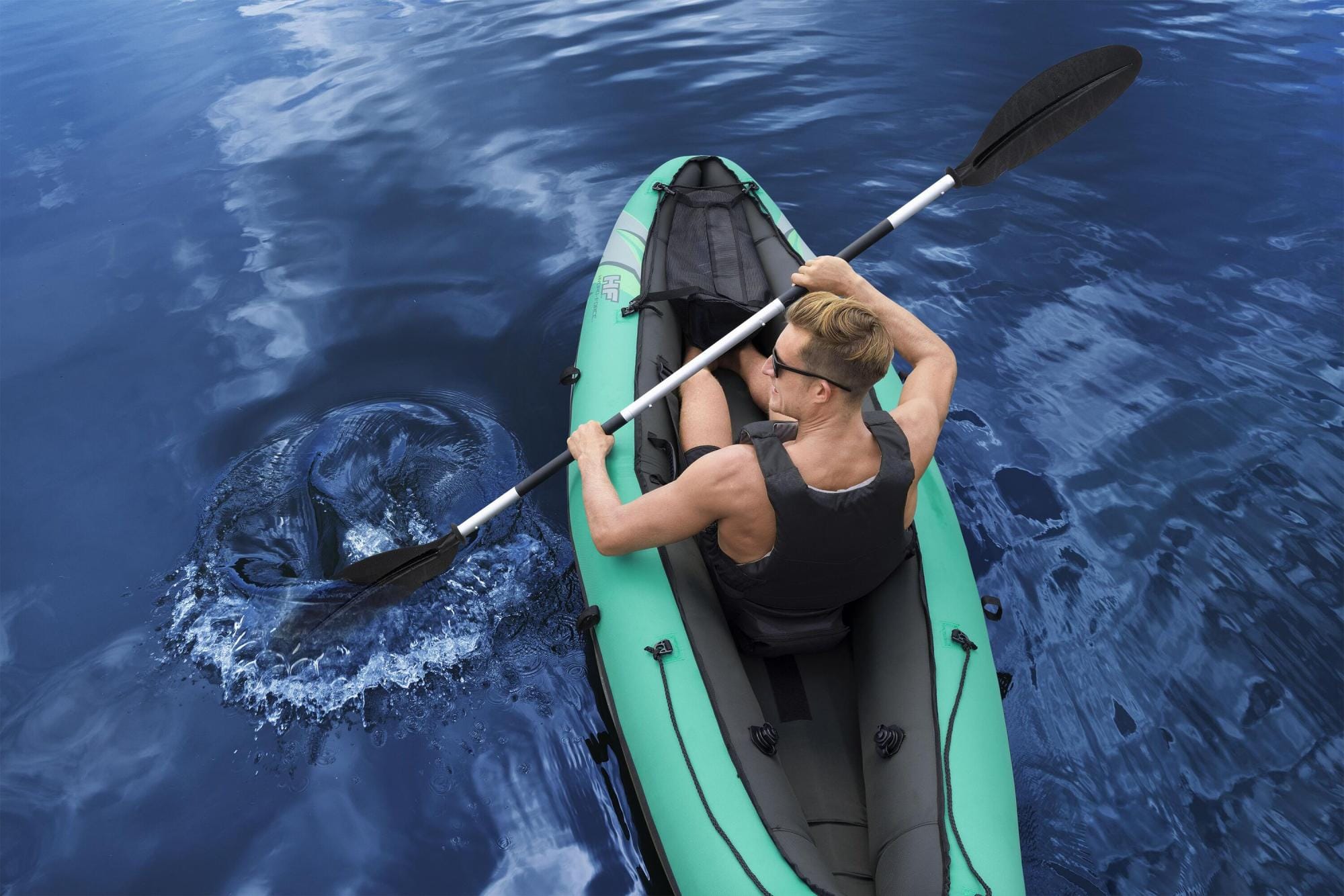 SUP en kajak Ventura kayak opblaasbare van 280x86 cm, voor 1 persoon Bestway 1