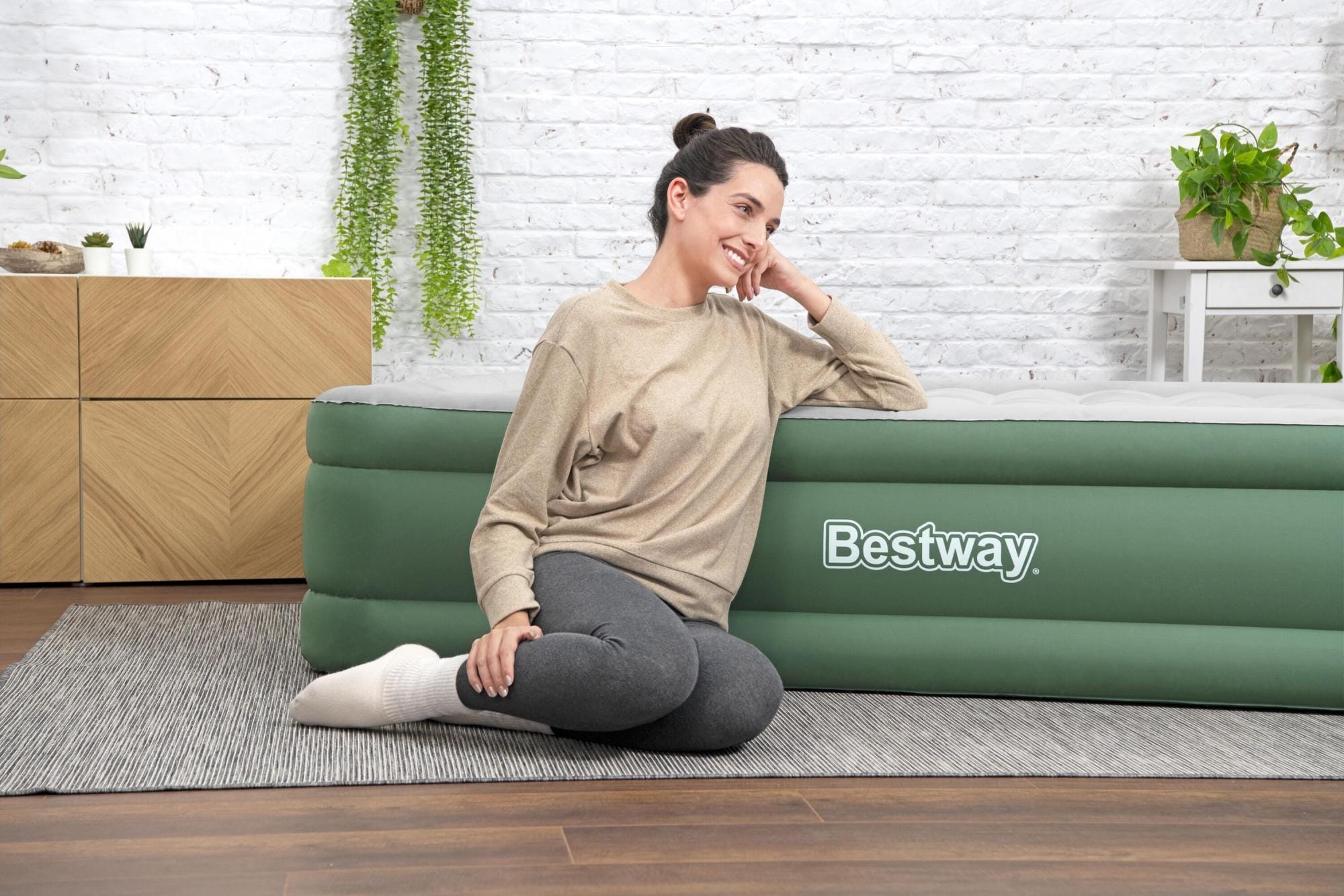 Luchtbed Bestway ToughLite TPU Queen Luchtmatras met Ingebouwde AC Pomp 2,03 m x 1,52 m x 46 cm Bestway 6
