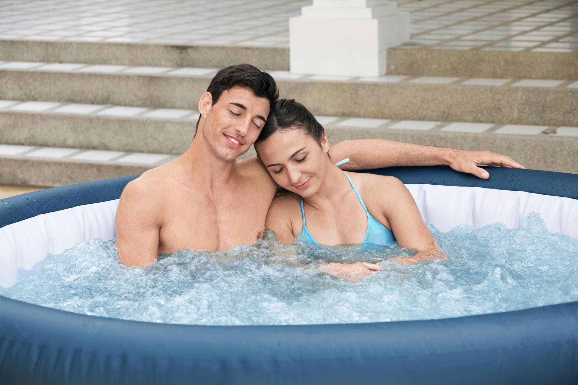 Opblaasbare bubbelbaden Lay-Z Spa Lay-Z-Spa Milan AirJet Plus opblaasbare hottub met appbediening 4-6 personen Bestway 35