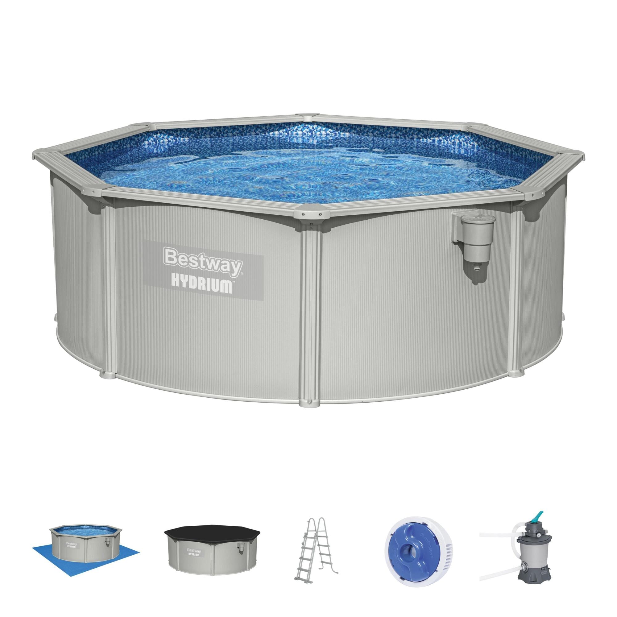 Bovengronds zwembad Bestway Hydrium Ronde Bovengrondse Zwembad Set met Stalen Wanden 3,66 m x 1,22 m Bestway 1