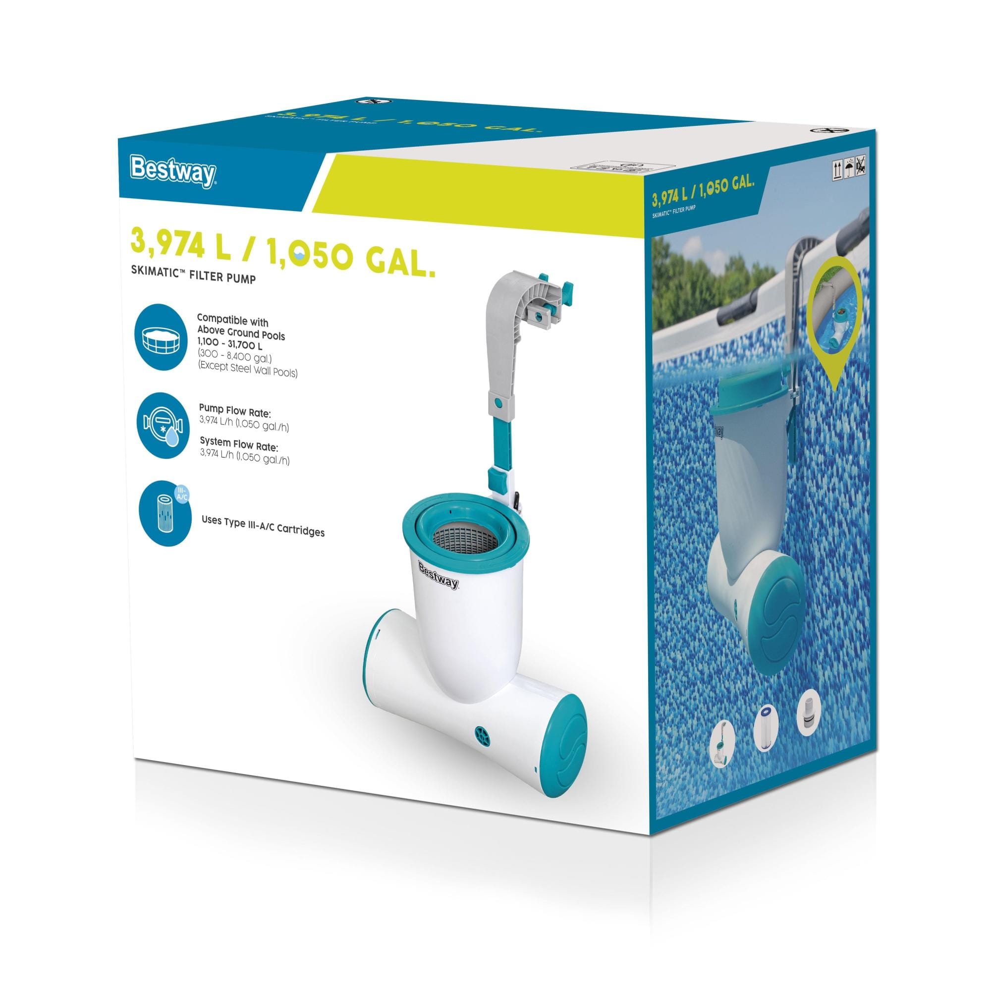 Accessoires Bestway 3.974 L Skimatic Skimmer Filterpomp Bestway 8