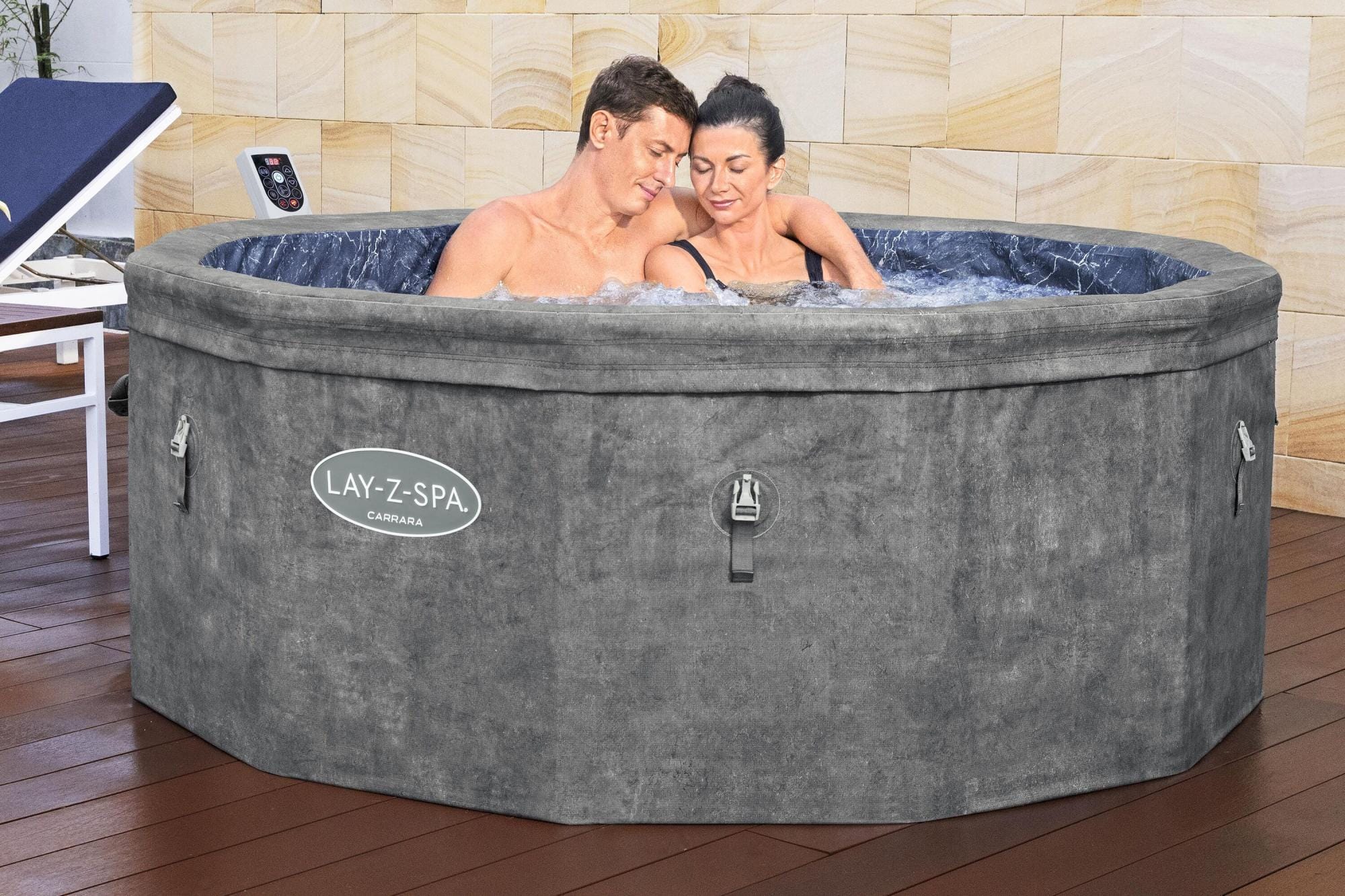 Opblaasbare bubbelbaden Lay-Z Spa Lay-Z-Spa Carrara Energy-Efficient Smart AirJet Spa met App Bediening 4-6 Personen Bestway 6