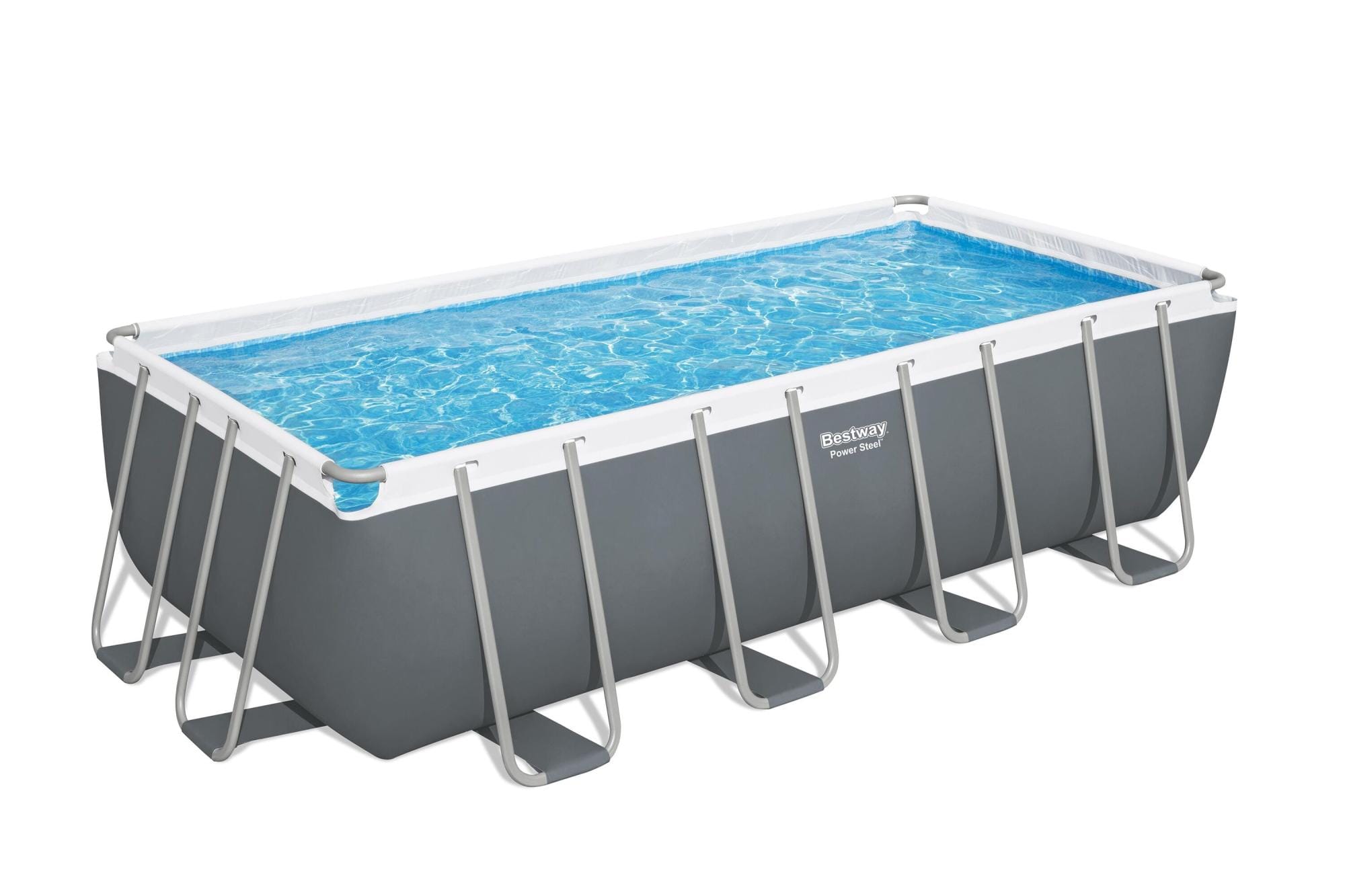 Bovengronds zwembad Power Steel bovengrondse rechthoekige set van 488x244x122 cm Bestway 1