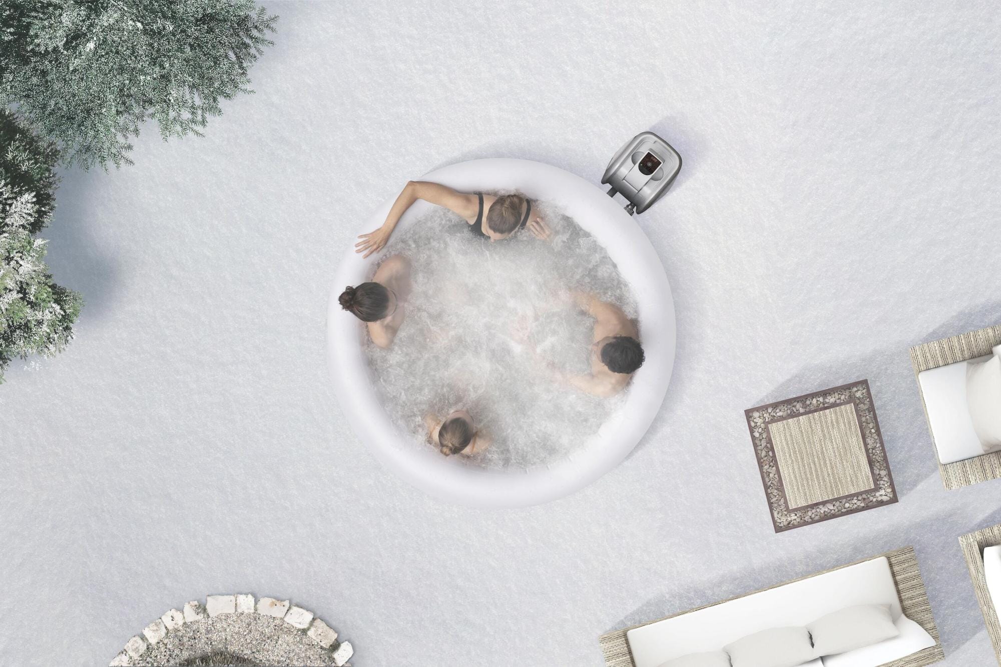 Opblaasbare bubbelbaden Lay-Z Spa Lay-Z-Spa Havana AirJet opblaasbare spa 2-4 personen Bestway 4