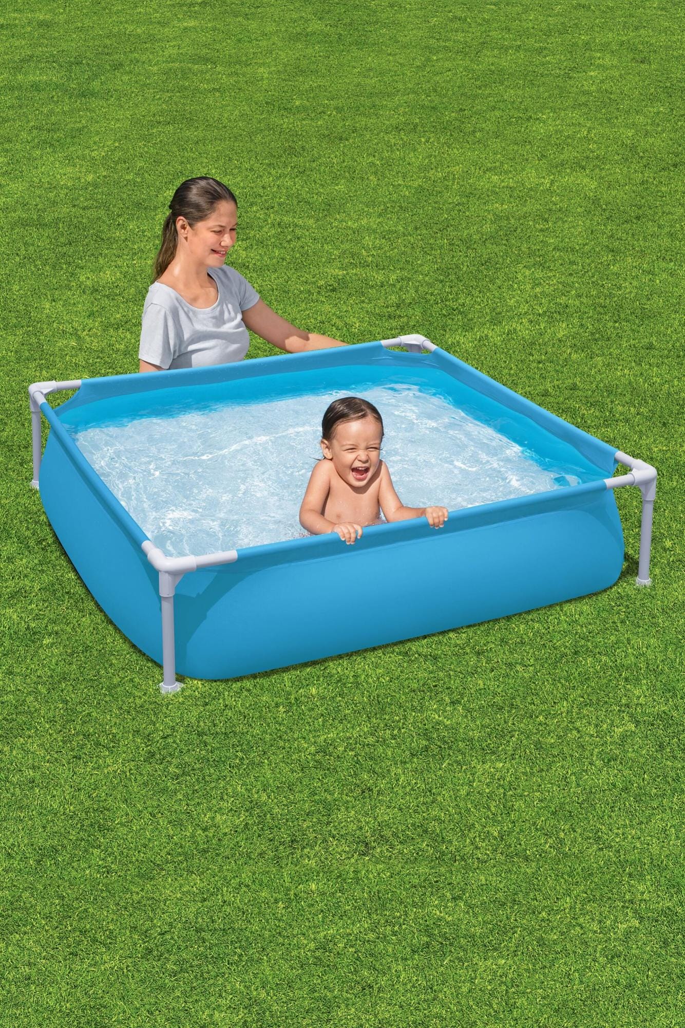 Opblaasbare spullen voor kinderen Bestway My First Frame Bovengronds Zwembad 1,22 m x 1,22 m x 30,5 cm Bestway 1