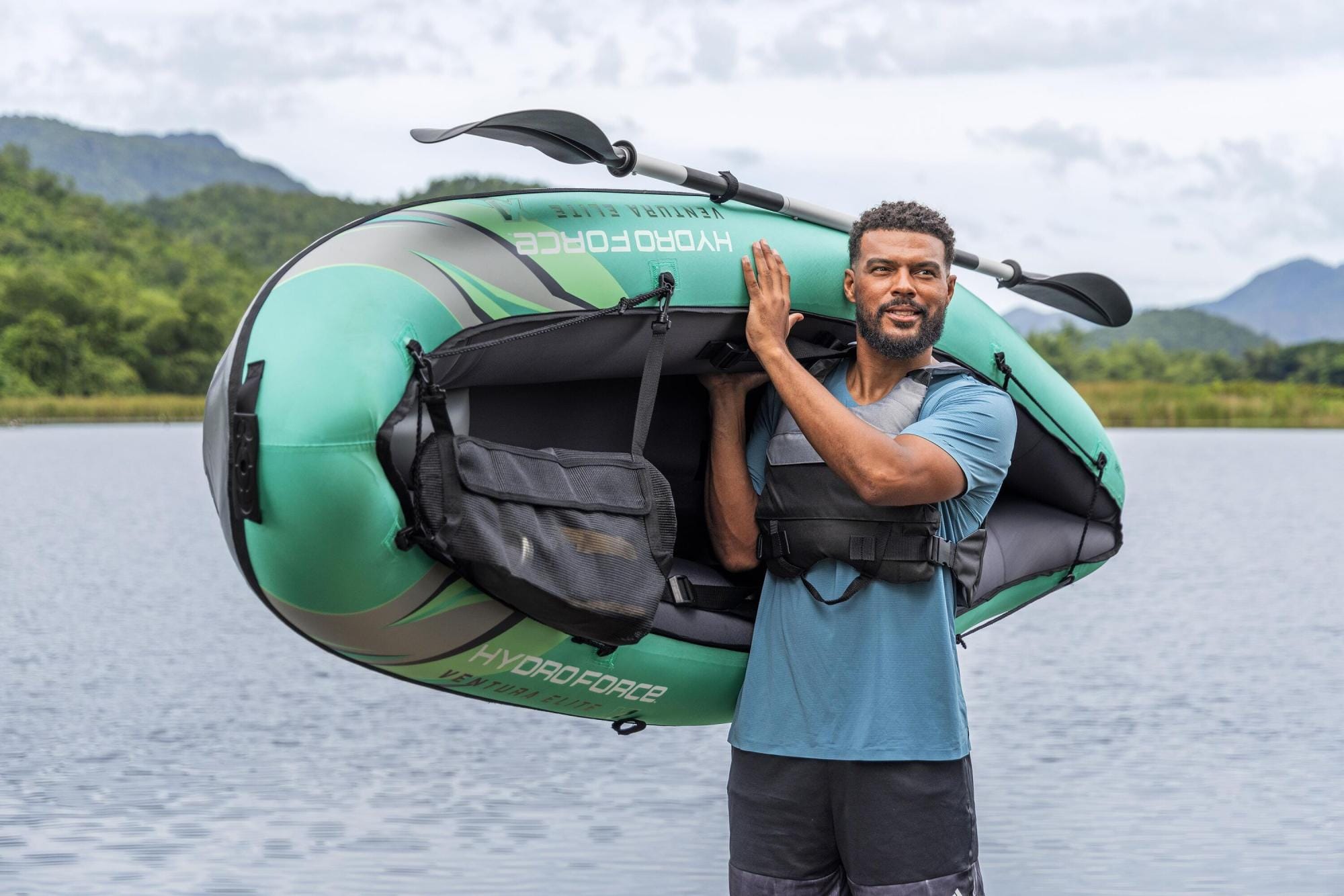 SUP en kajak Hydro Force Ventura Elite X1 Opblaasbare Kajak Set voor 1 Persoon 2,80 m Bestway 7