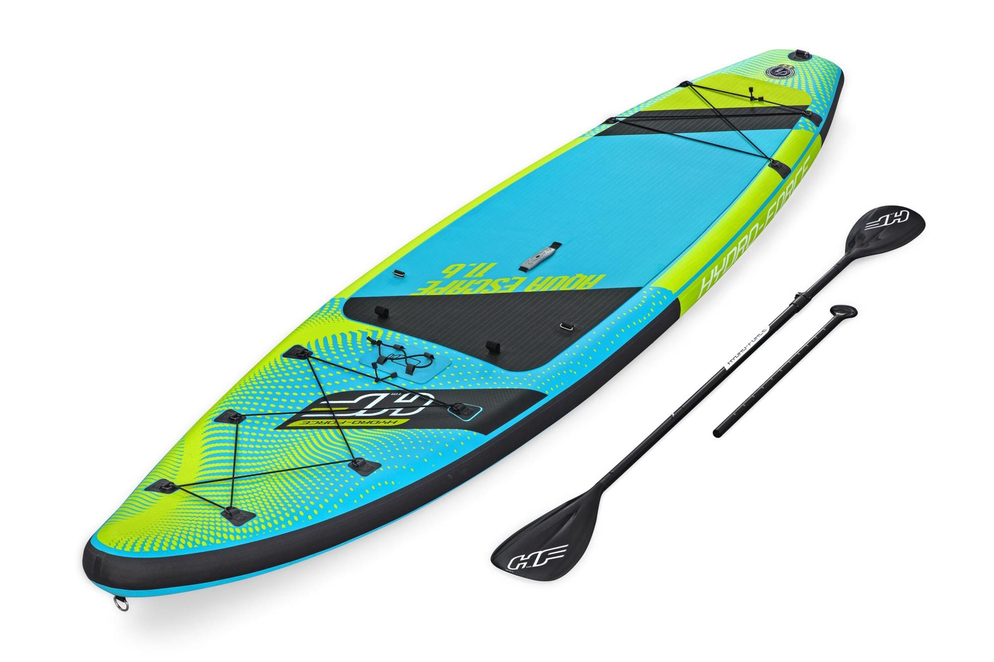 SUP en kajak Hydro-Force Aqua Escape Omvormbare Opblaasbare Stand-Up Paddleboard en Kayak Set 3,5 m Bestway 1