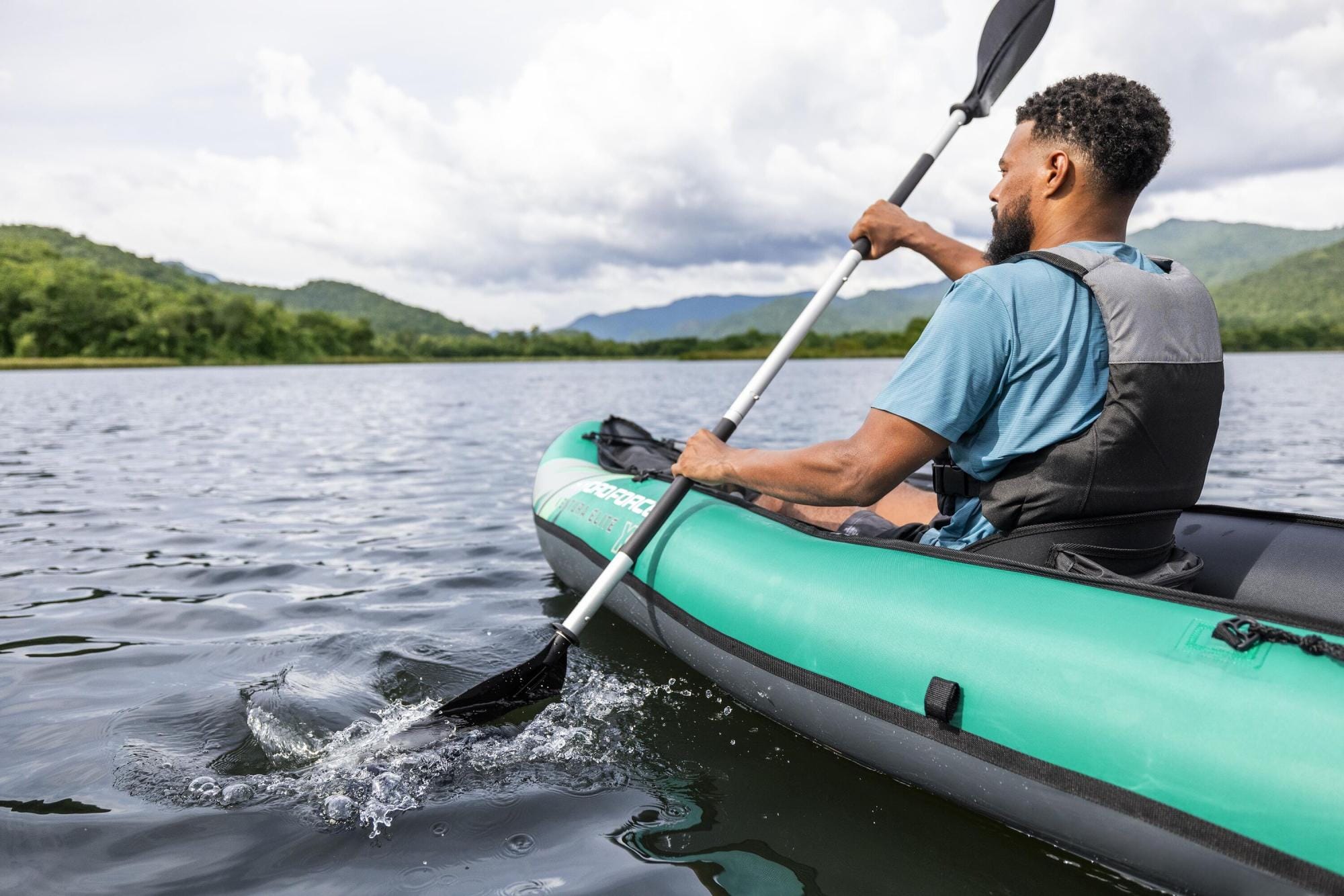 SUP en kajak Hydro Force Ventura Elite X1 Opblaasbare Kajak Set voor 1 Persoon 2,80 m Bestway 1