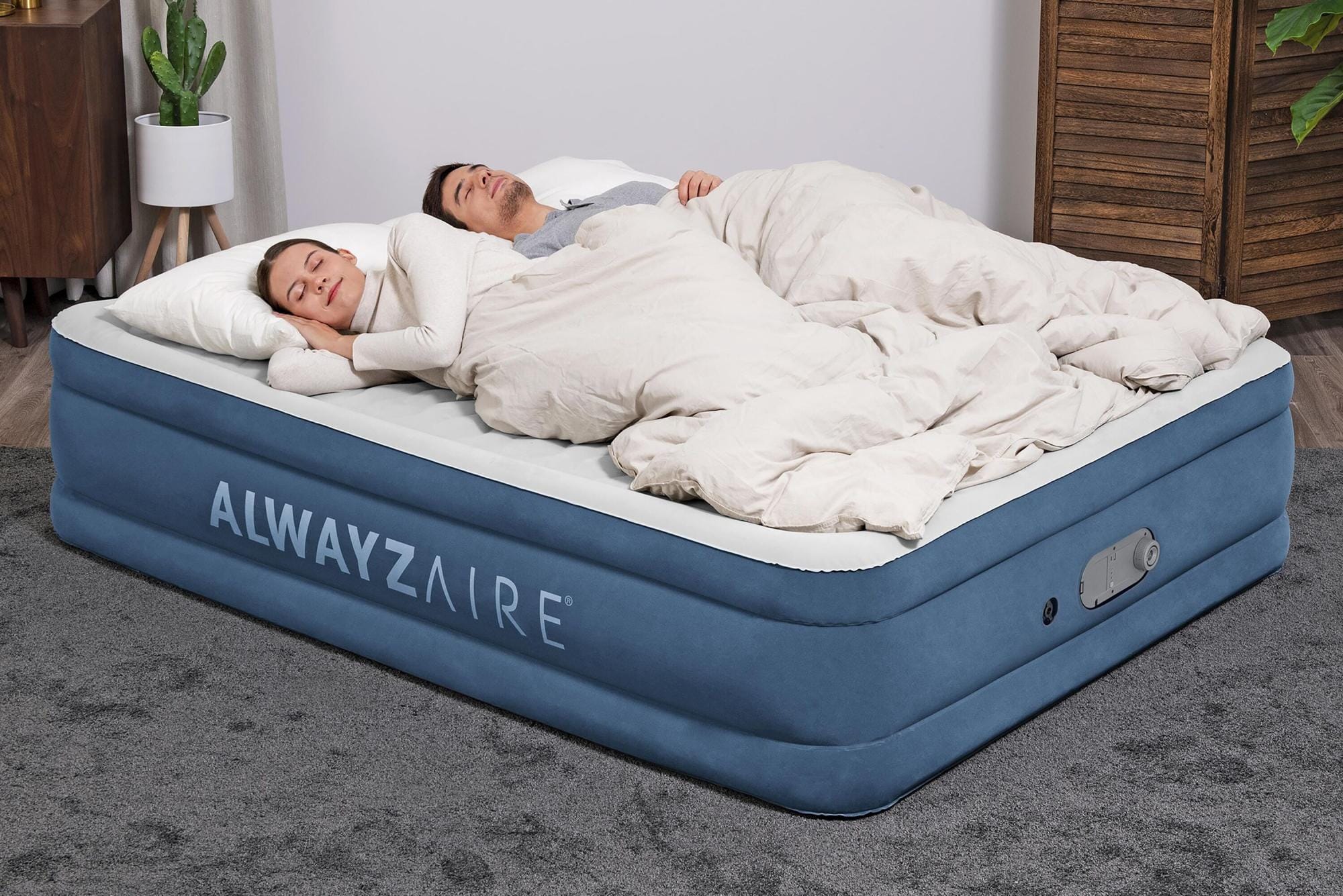 Luchtbed Bestway AlwayzAire Queen luchtmatras met Ingebouwde Dubbele Pomp 46 cm Bestway 1