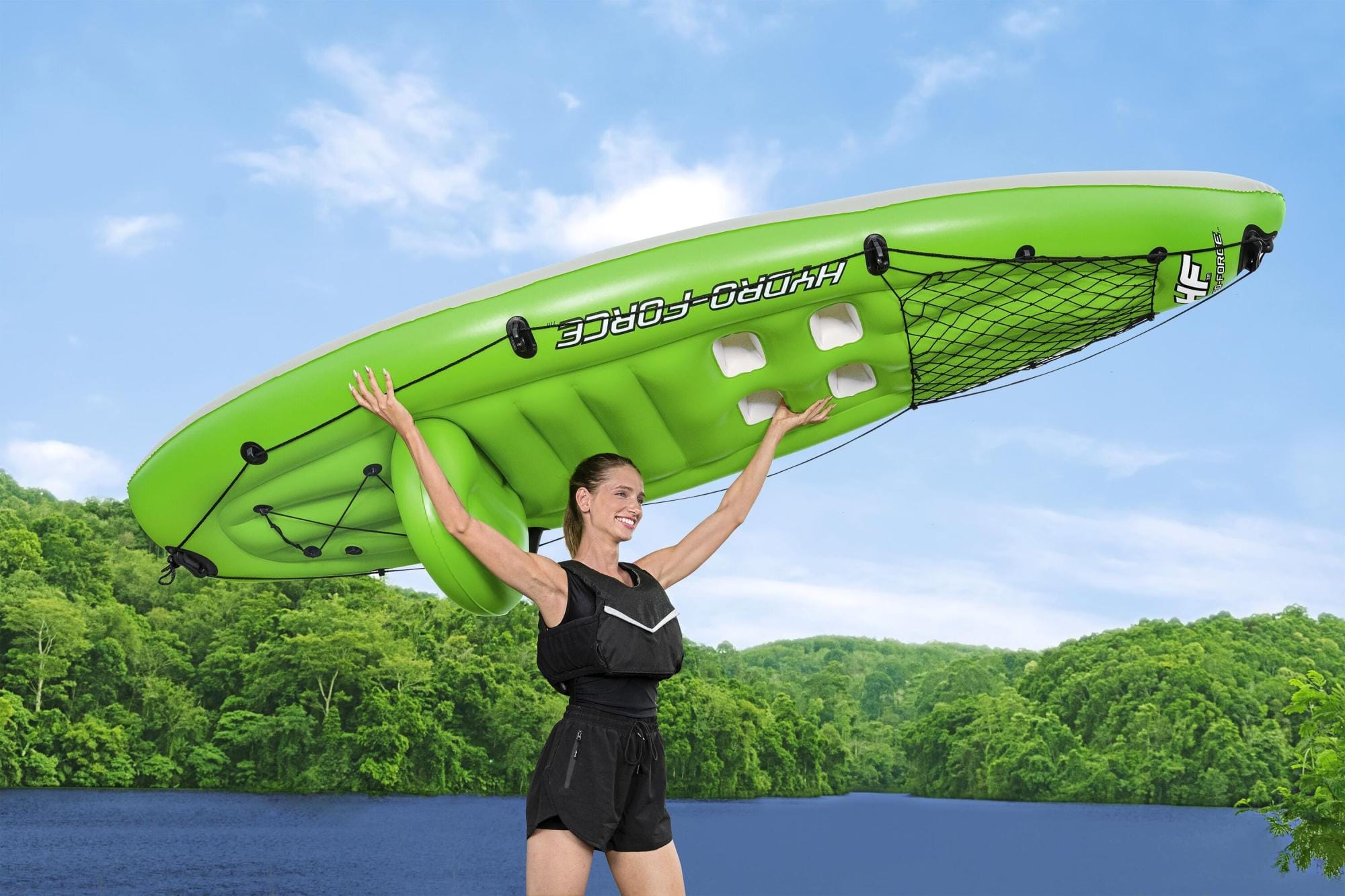 SUP en kajak Koracle opblaasbare visserskayak van 285x92 cm, voor 1 persoon Bestway 4