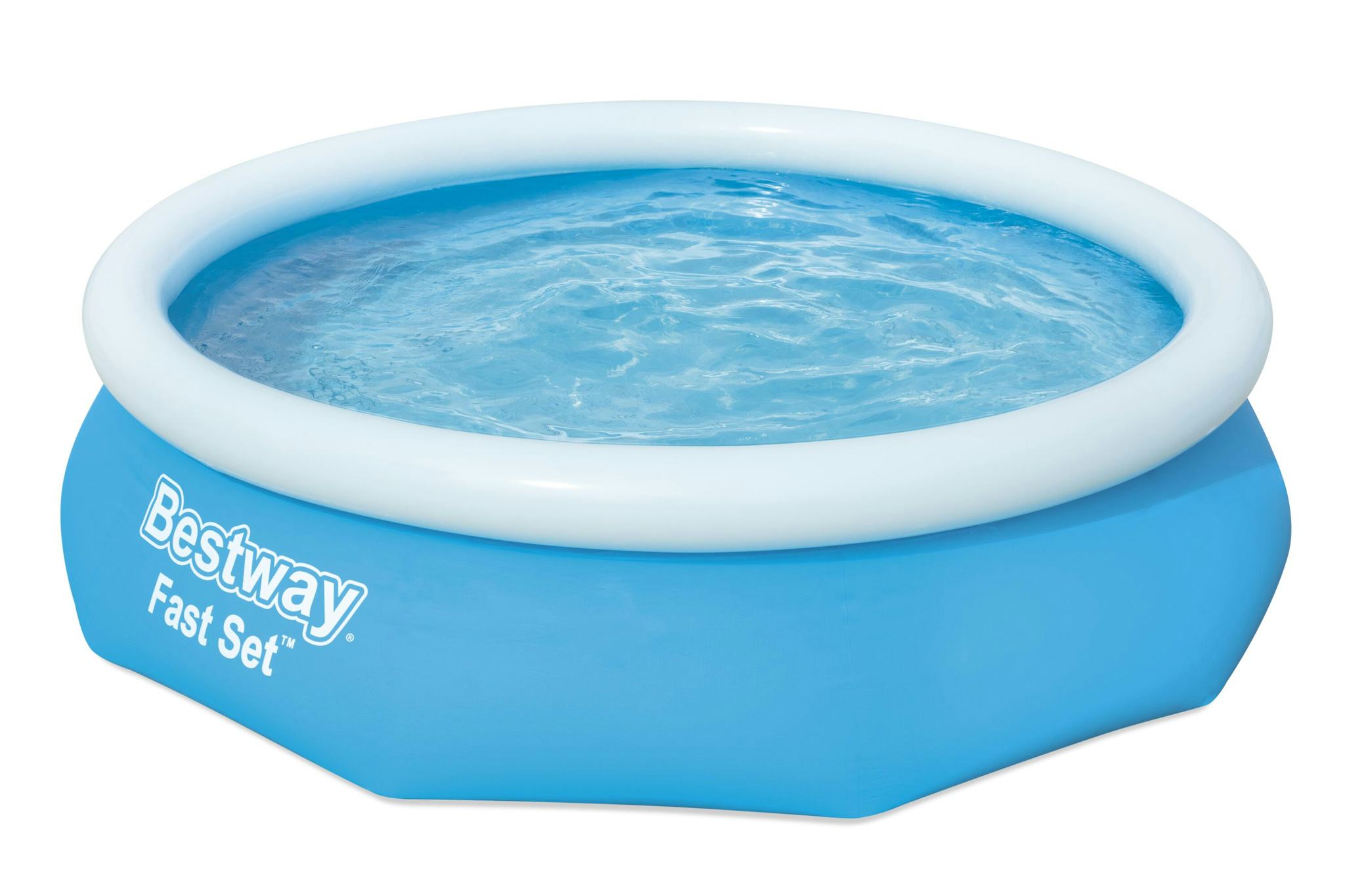 Bovengronds zwembad Fast Set bovengrondse ronde opblaasbare set van 305x76 cm blauw Bestway 1