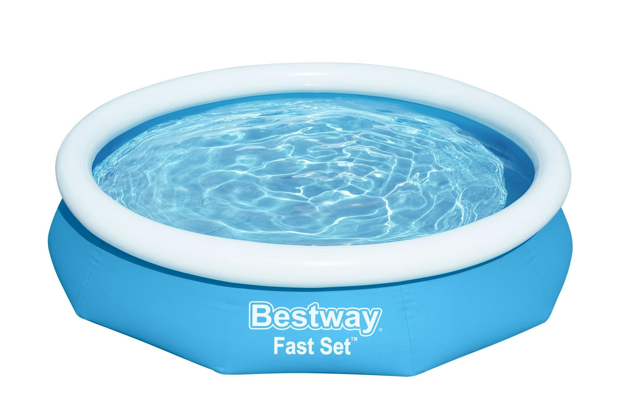 Bovengronds zwembad Fast Set bovengronds rond opblaasbaar zwembad van 305x66 cm blauw Bestway 1