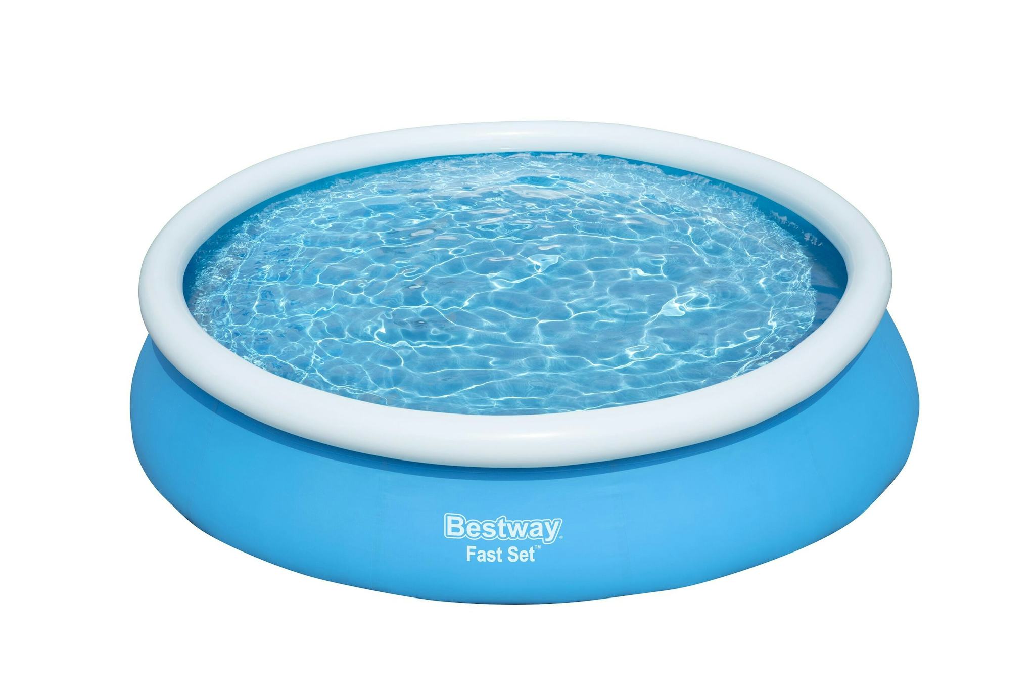 Bovengronds zwembad Fast Set bovengronds rond opblaasbaar zwembad van 366x76 cm blauw Bestway 2