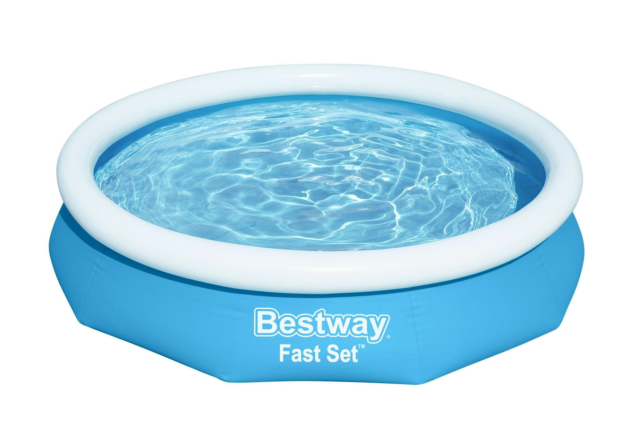 Bovengronds zwembad Fast Set bovengronds rond opblaasbaar zwembad van 305x66 cm blauw Bestway 1