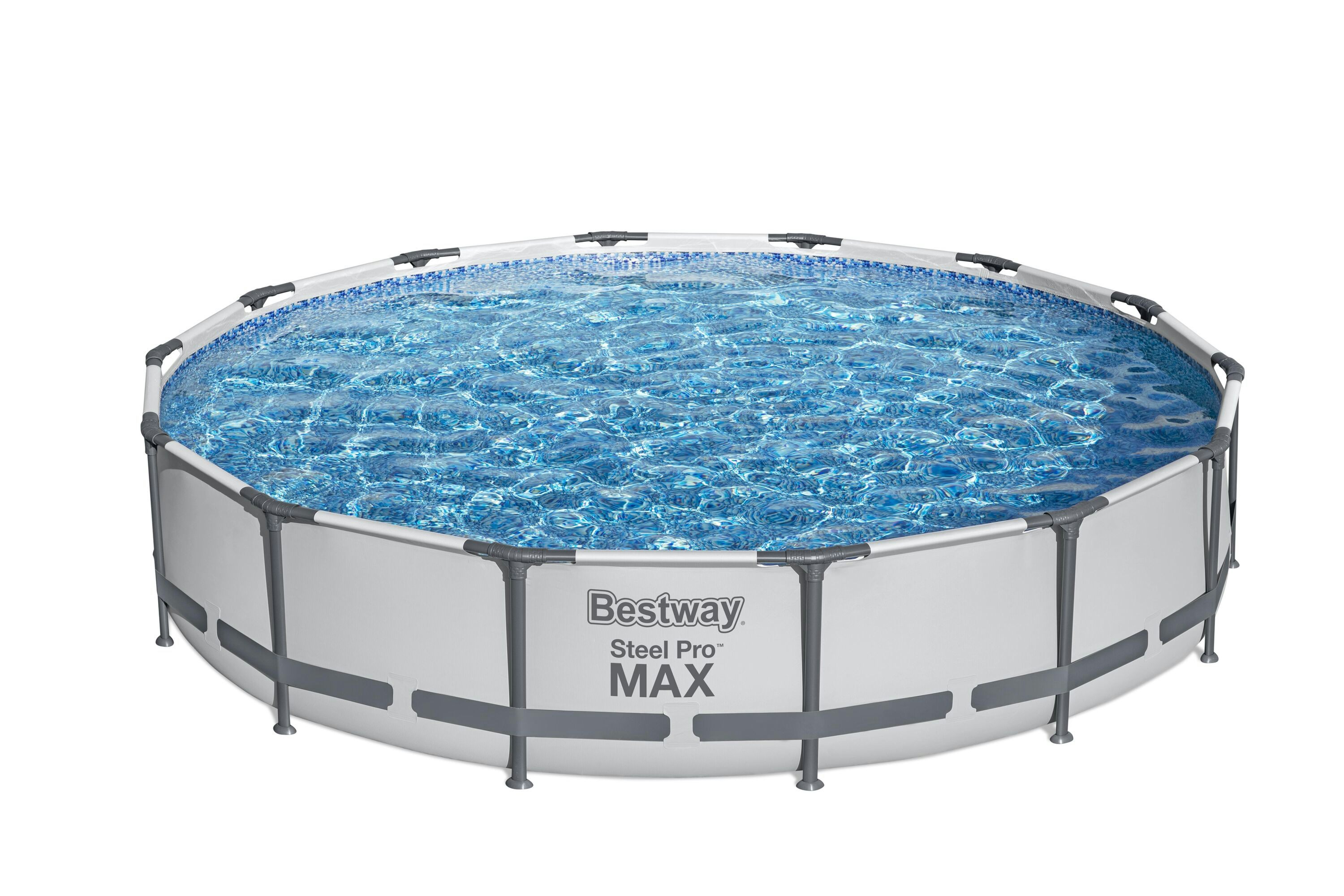 Bovengronds zwembad Steel Pro MAX lichtgrijze bovengrondse ronde set met afmetingen 427x84 cm Bestway 1