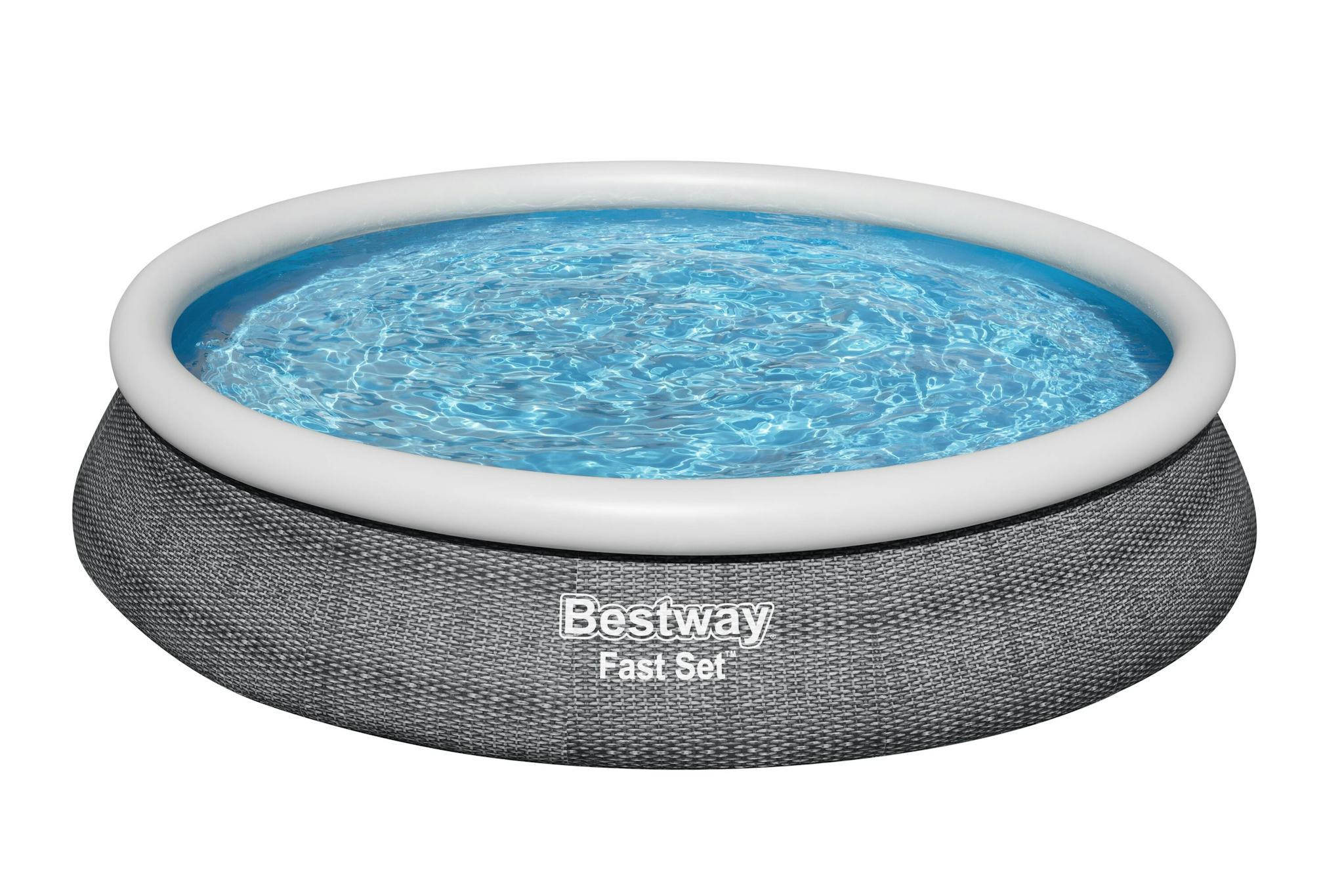 Bovengronds zwembad Fast Set bovengrondse opblaasbare ronde set van 457x84 cm Bestway 1