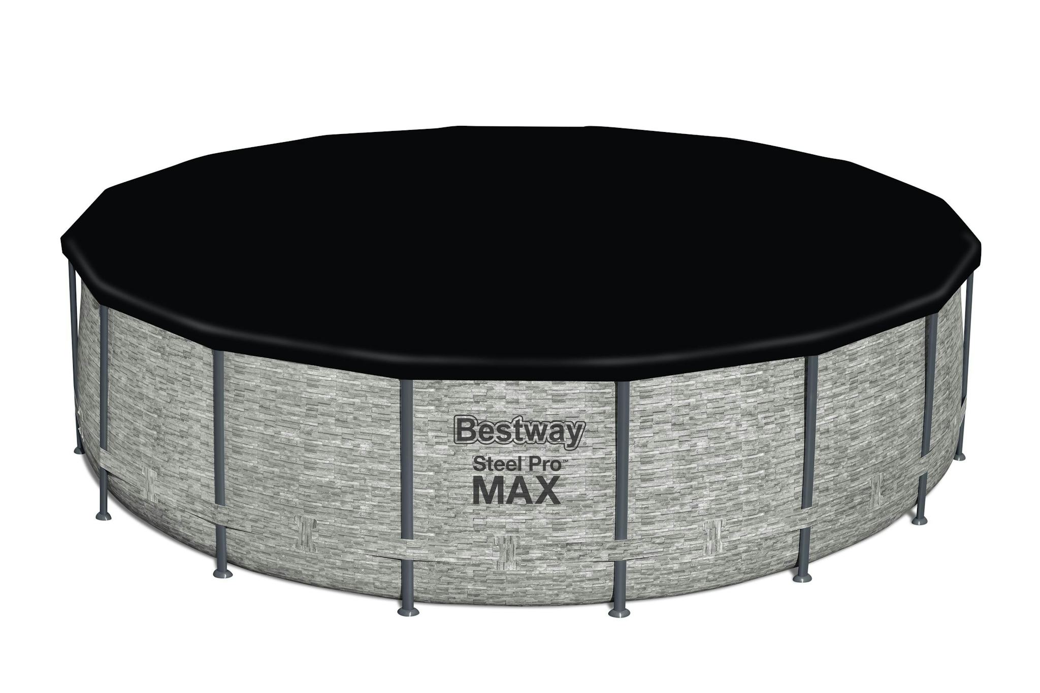 Bovengronds zwembad Steel Pro MAX bovengrondse set van 488x122 cm steenmotief Bestway 4