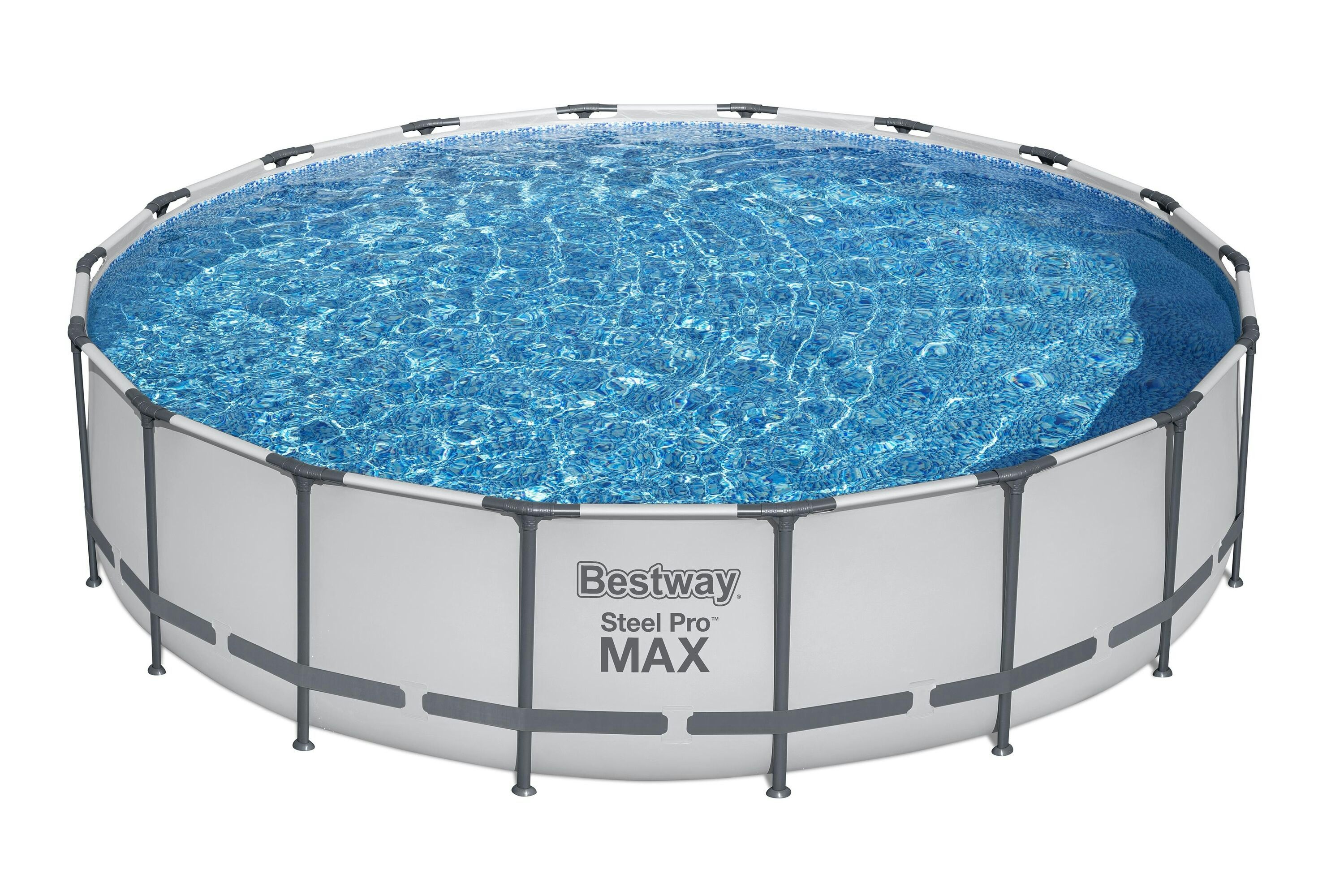 Bovengronds zwembad Steel Pro MAX bovengronds rond set van 549x122 cm lichtgrijs Bestway 1