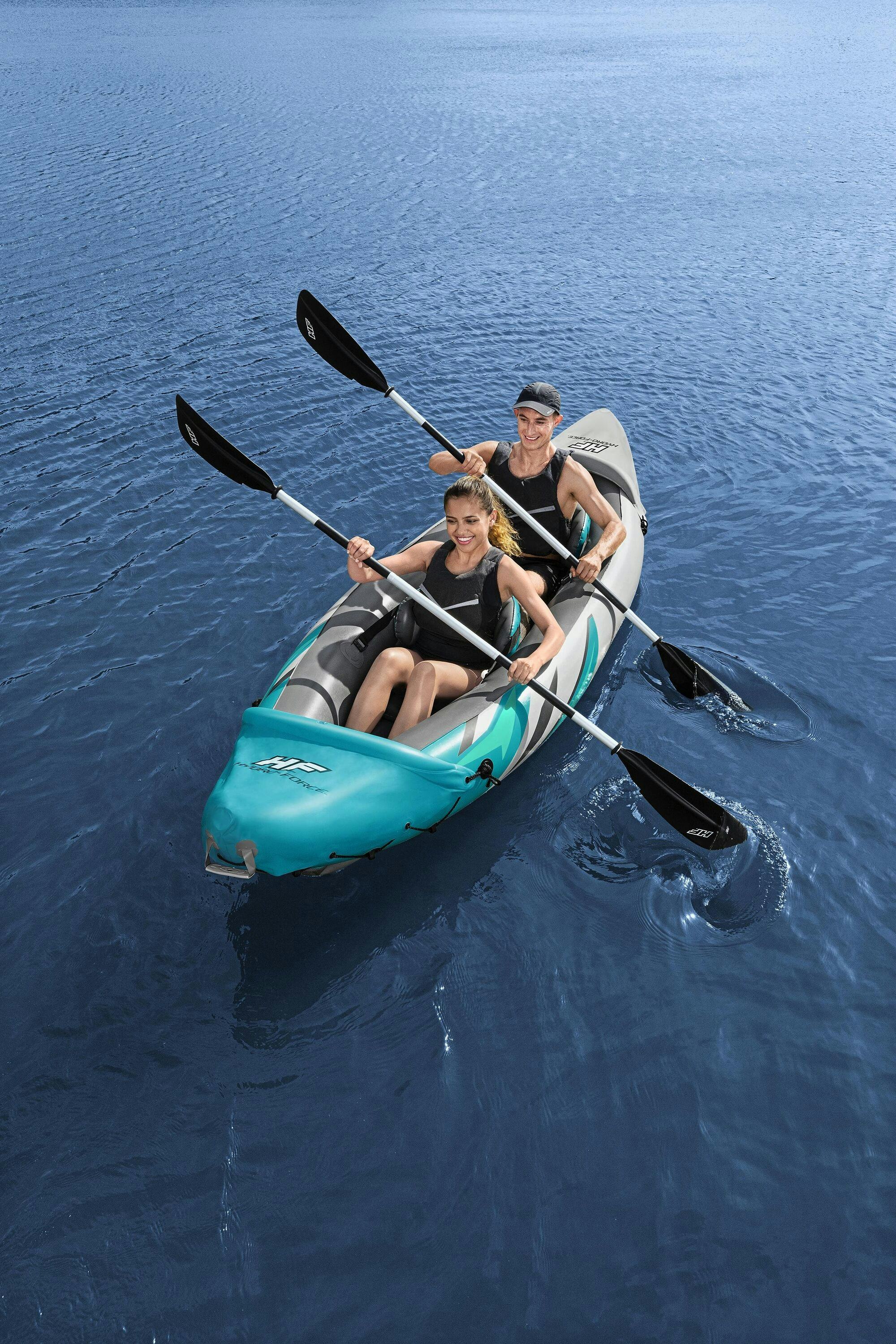 SUP en kajak Rapid Elite opblaasbare kayak van 312x98 cm, voor 2 personen Bestway 5