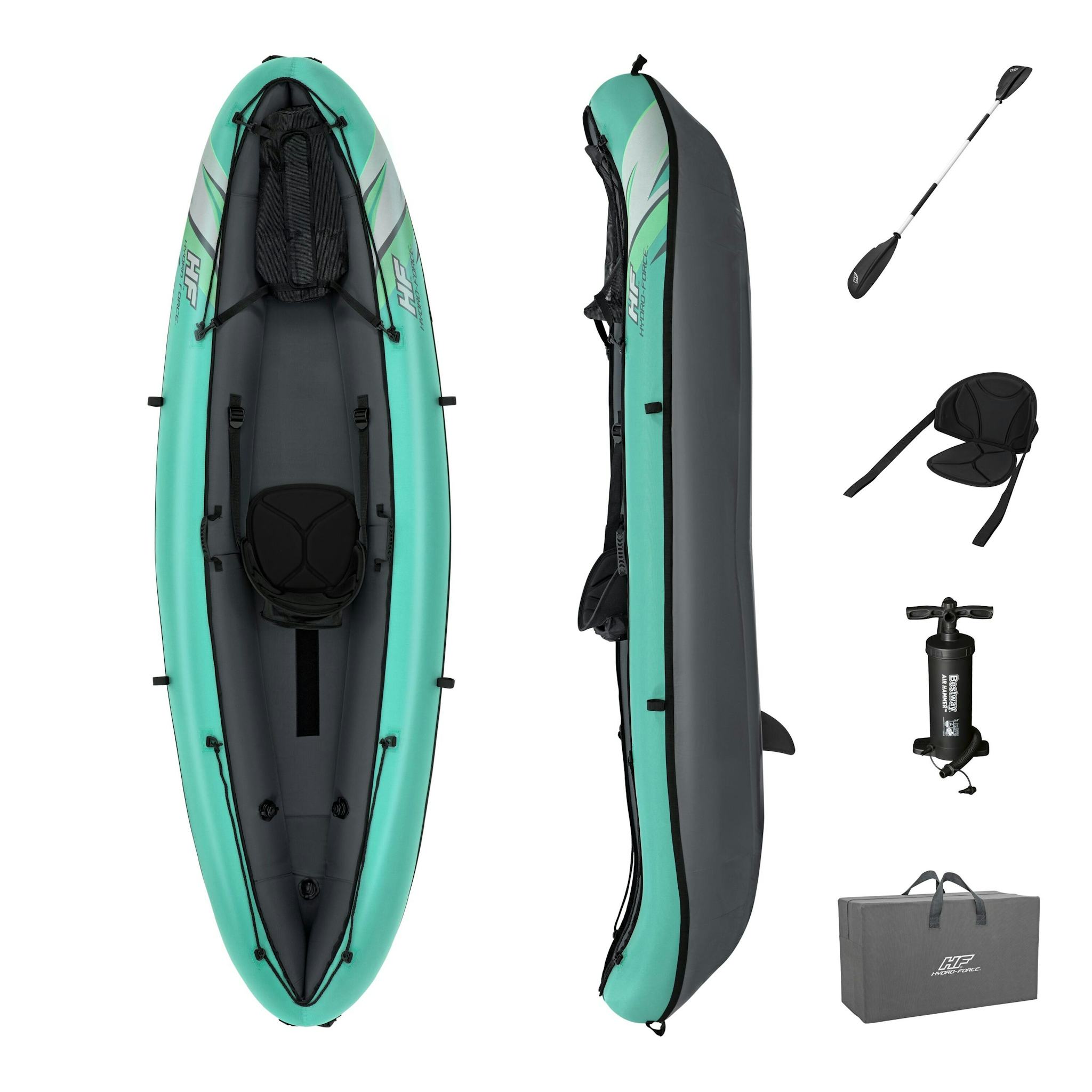 SUP en kajak Ventura kayak opblaasbare van 280x86 cm, voor 1 persoon Bestway 2