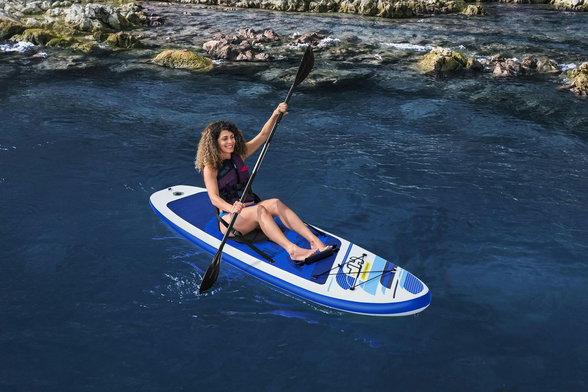 SUP en kajak Oceana SUP-board en opblaasbare kayak van 305x84 cm Bestway 3