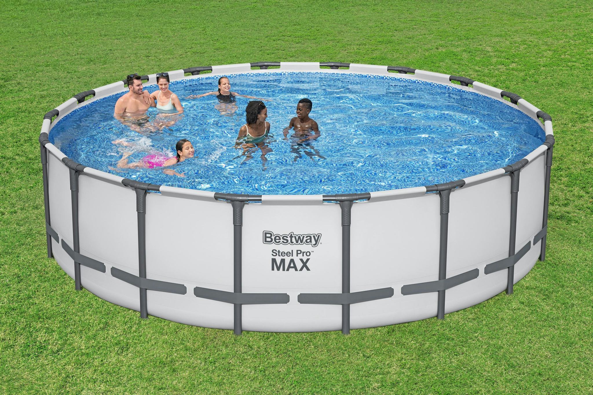 Bovengronds zwembad Set Steel Pro MAX rond bovengronds zwembad van 549x132 cm Bestway 3