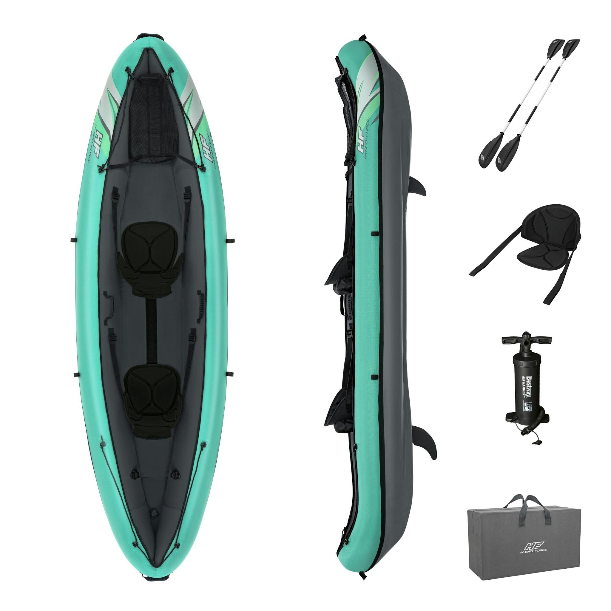 SUP en kajak Ventura opblaasbare kayak van 330x86 cm, voor 2 personen Bestway 2