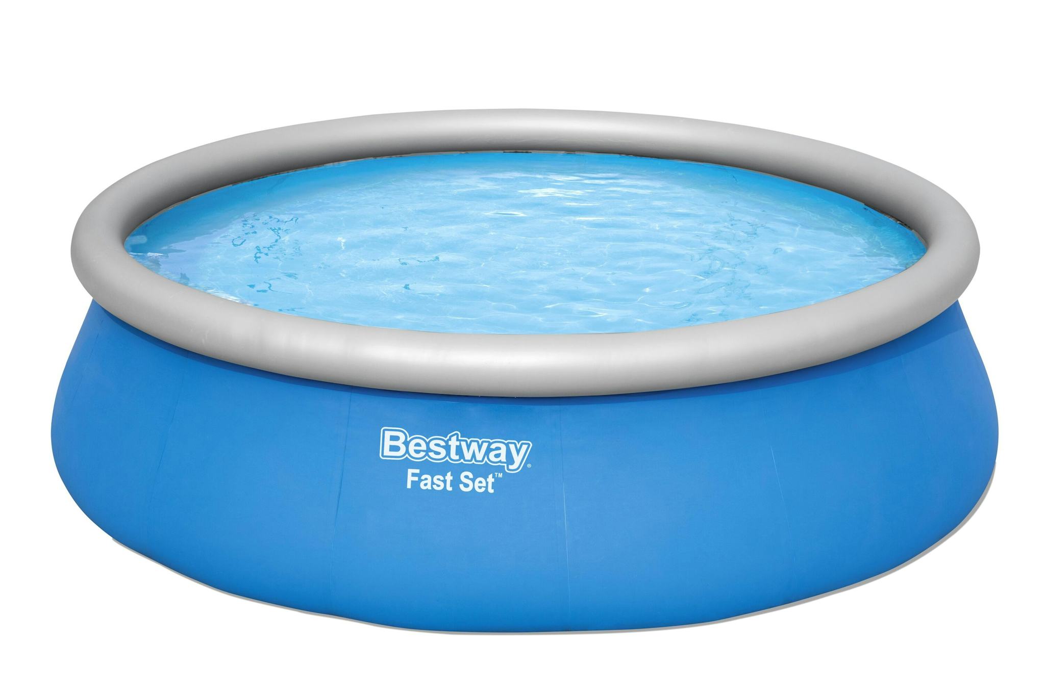 Bovengronds zwembad Fast Set bovengrondse ronde opblaasbare set van 457x122 cm blauw Bestway 1