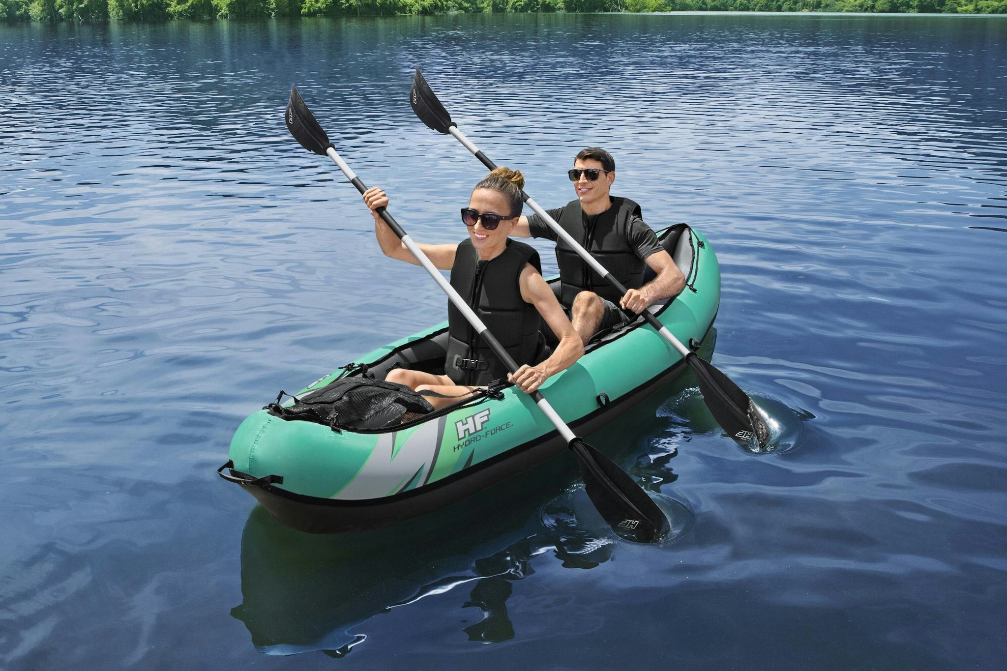 SUP en kajak Ventura opblaasbare kayak van 330x86 cm, voor 2 personen Bestway 3