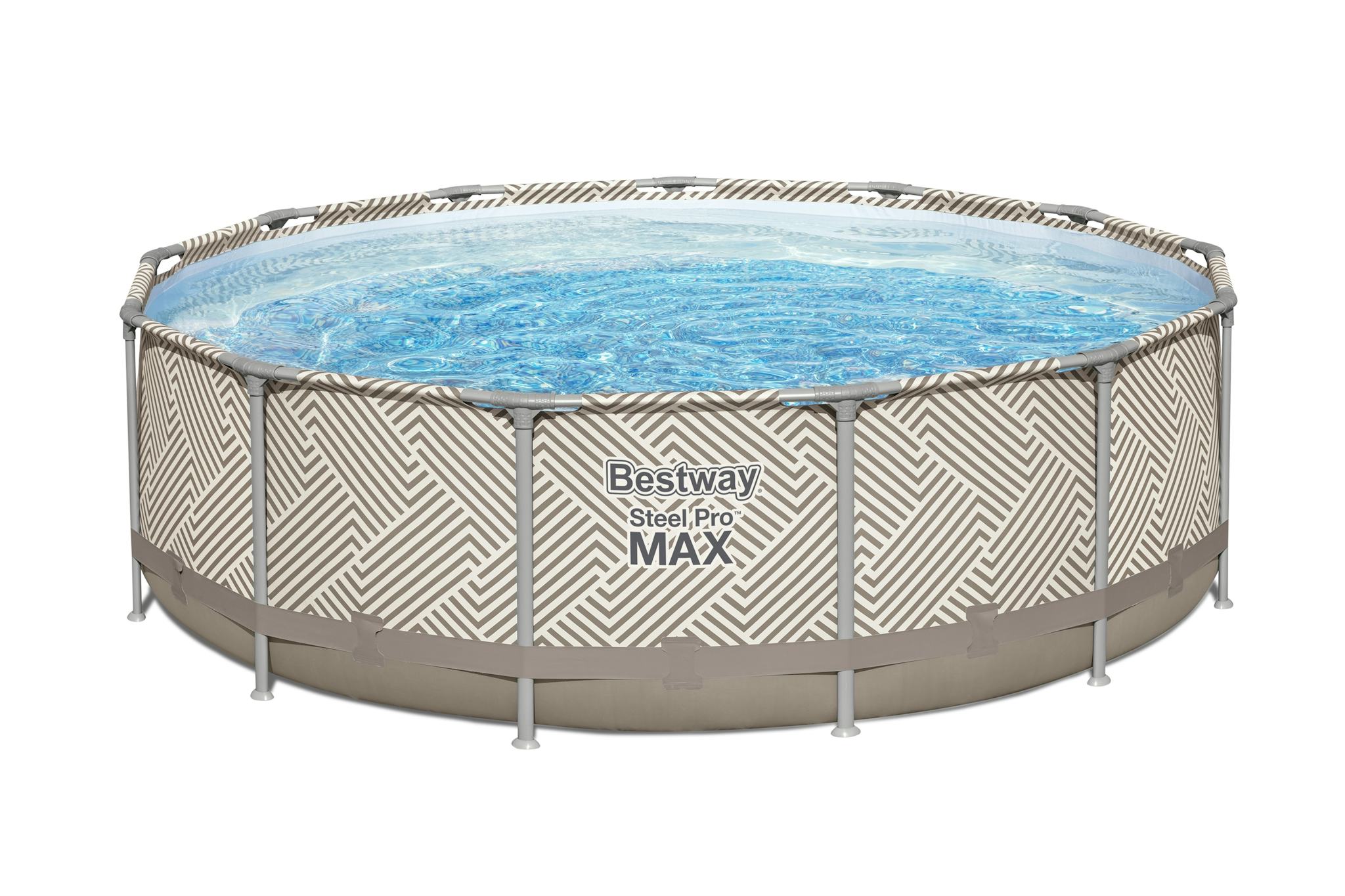 Bovengronds zwembad Steel Pro MAX bovengronds zwembad met zonnezeil van 396x107 cm Bestway 2