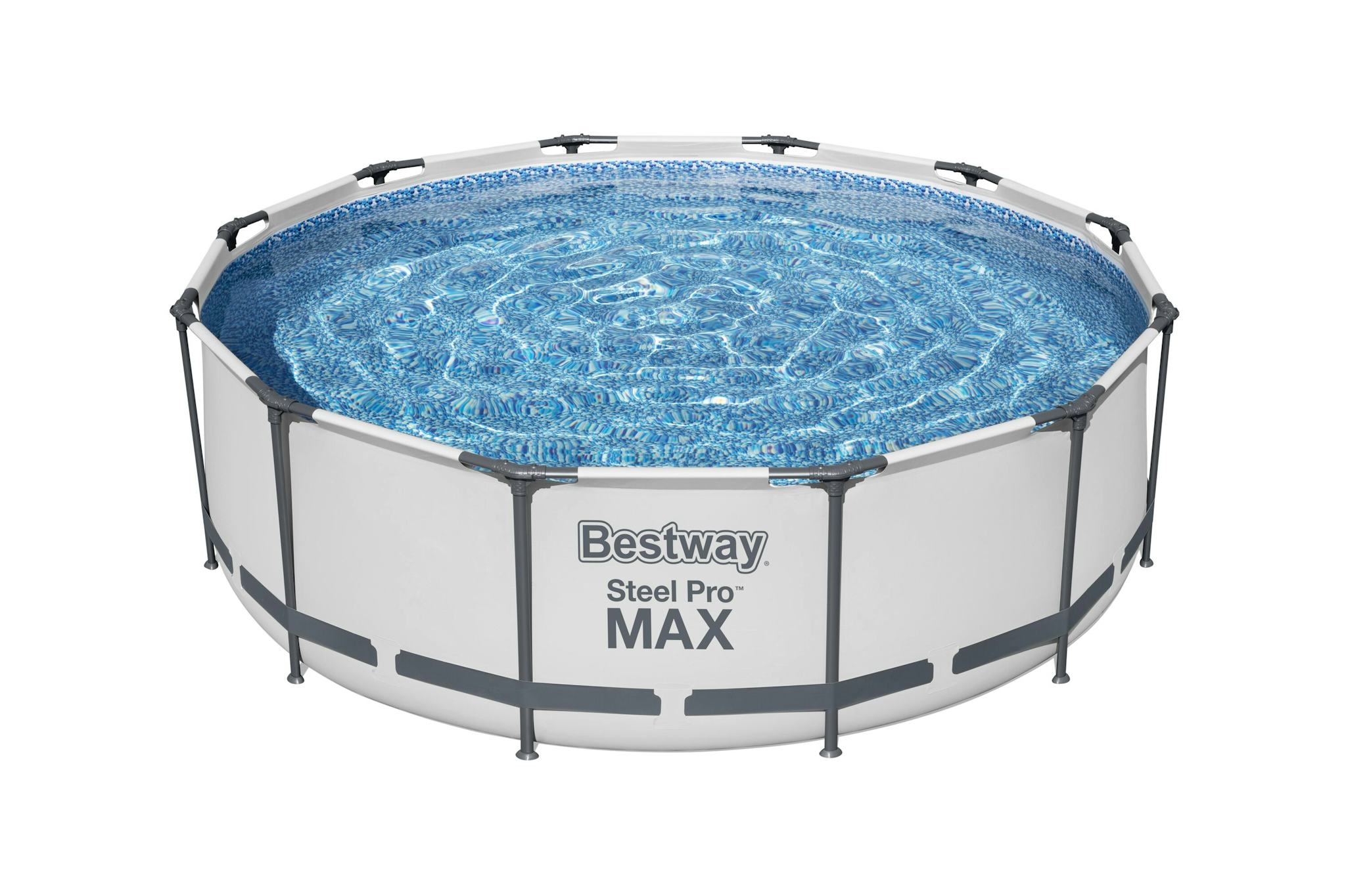 Bovengronds zwembad Steel Pro MAX bovengrondse ronde set van 366x100 cm met zonnescherm Bestway 1