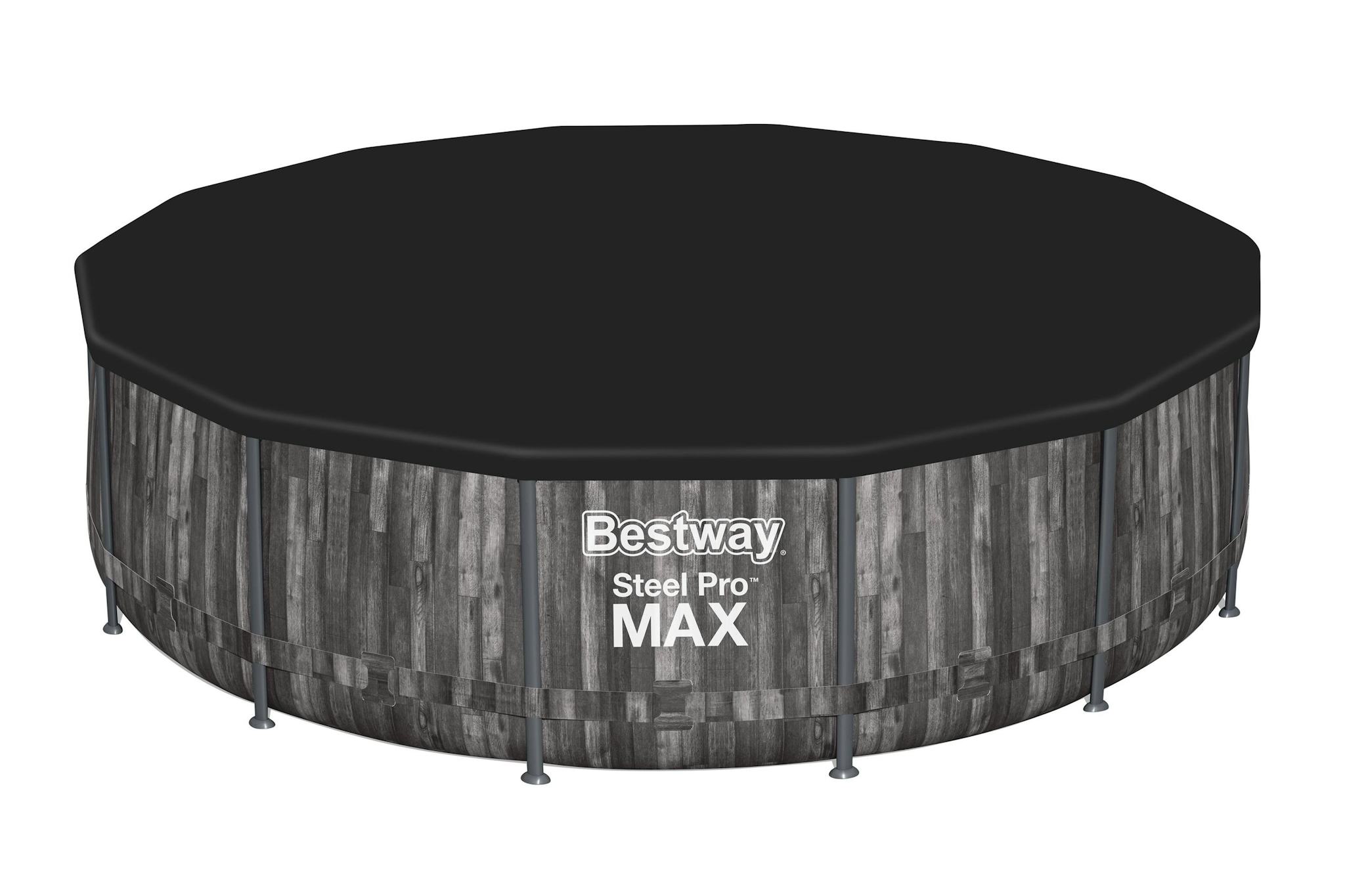 Bovengronds zwembad Steel Pro MAX  bovengrondse ronde set van 427x107 cm donker hout Bestway 4