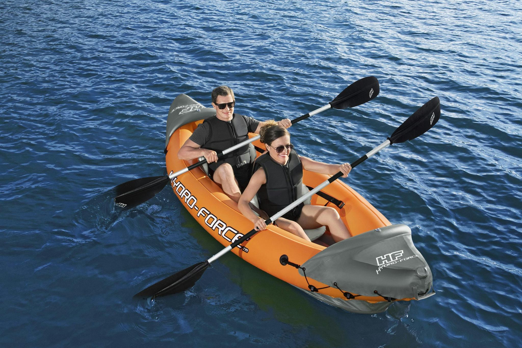 SUP en kajak Rapid opblaasbare kayak van 321x100 cm, voor 2 personen Bestway 4
