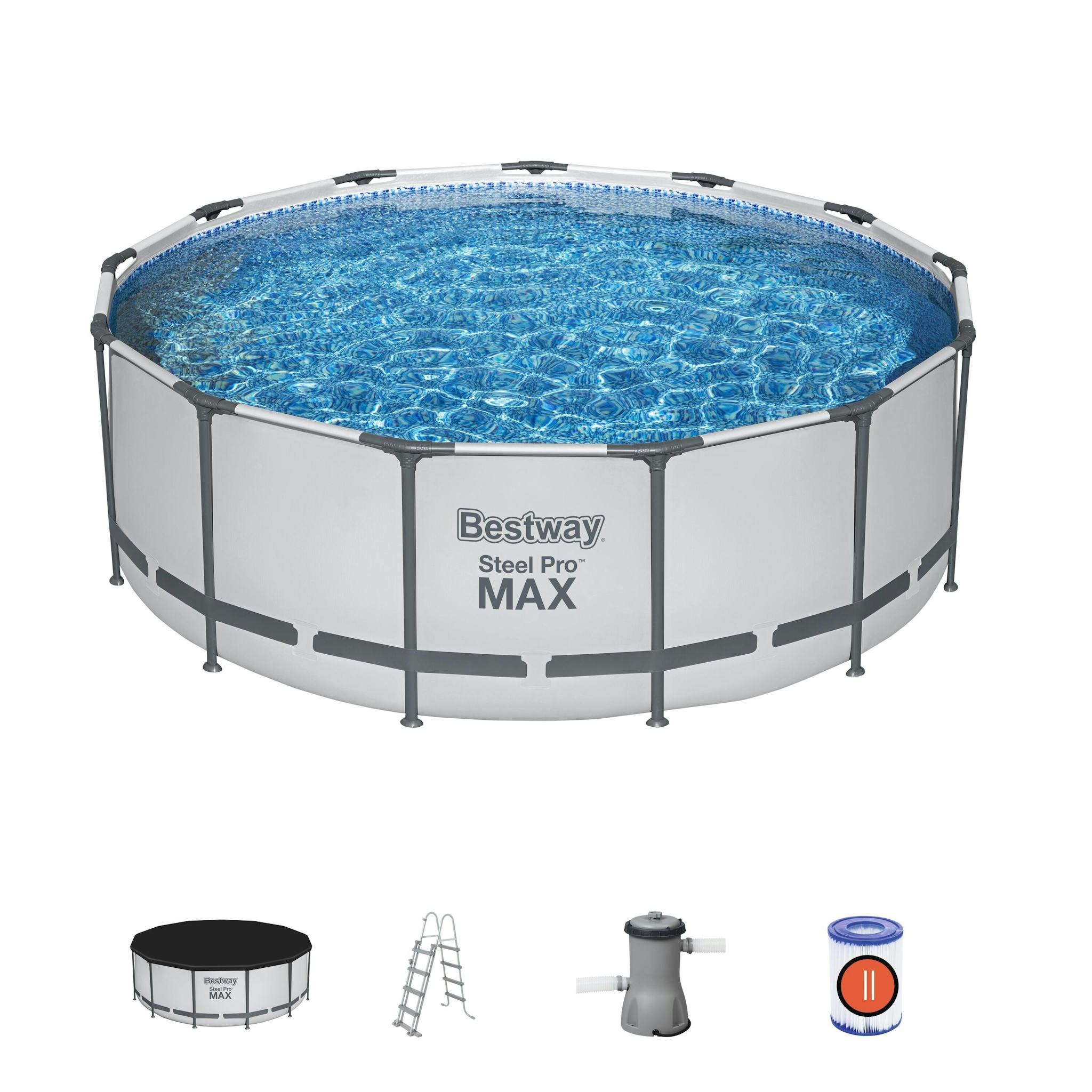 Bovengronds zwembad Steel Pro MAX bovengrondse ronde set van 396x122 cm Bestway 2