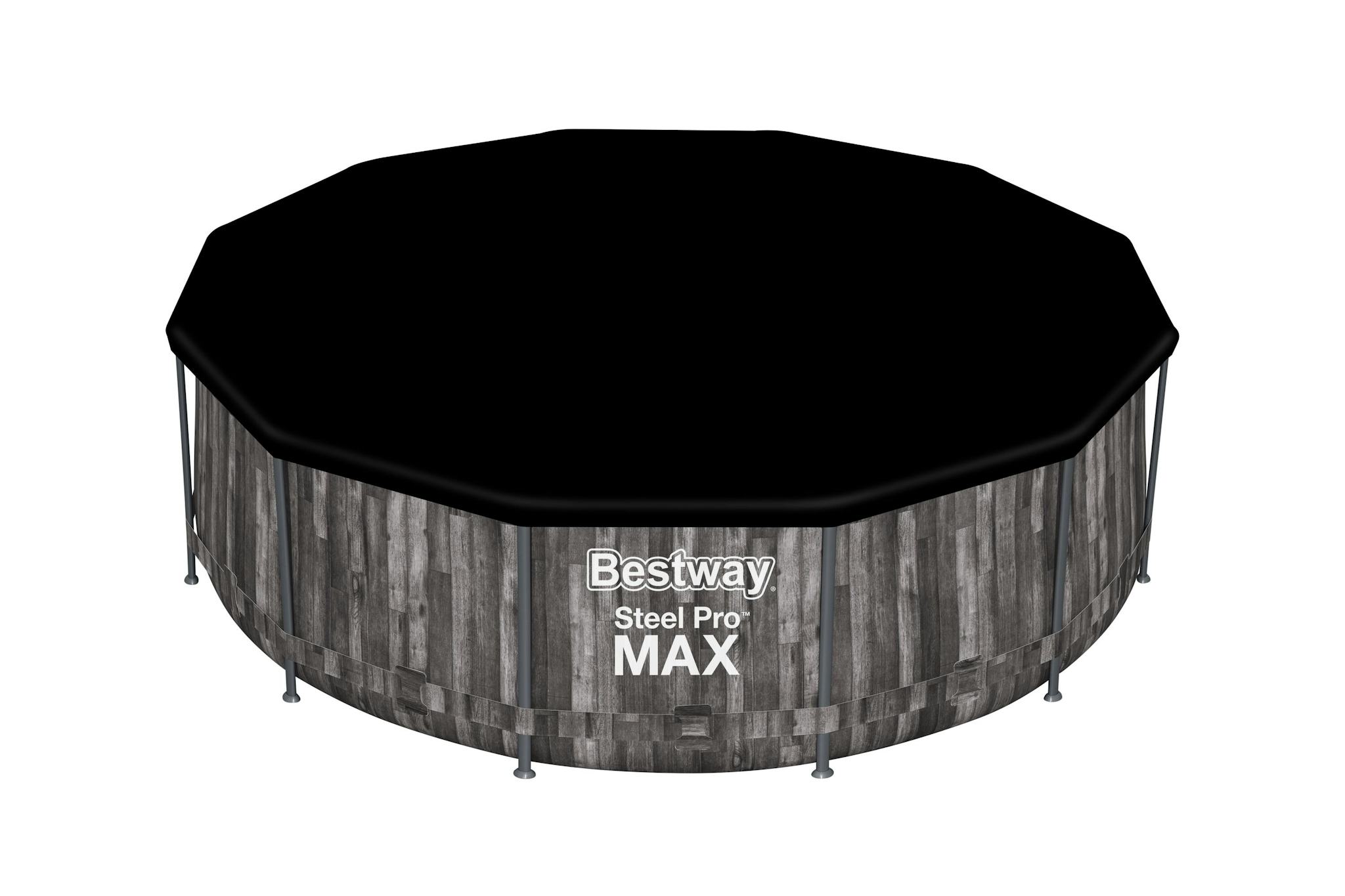 Bovengronds zwembad Steel Pro MAX bovengrondse ronde set van 366x122 cm met zonnescherm Bestway 5
