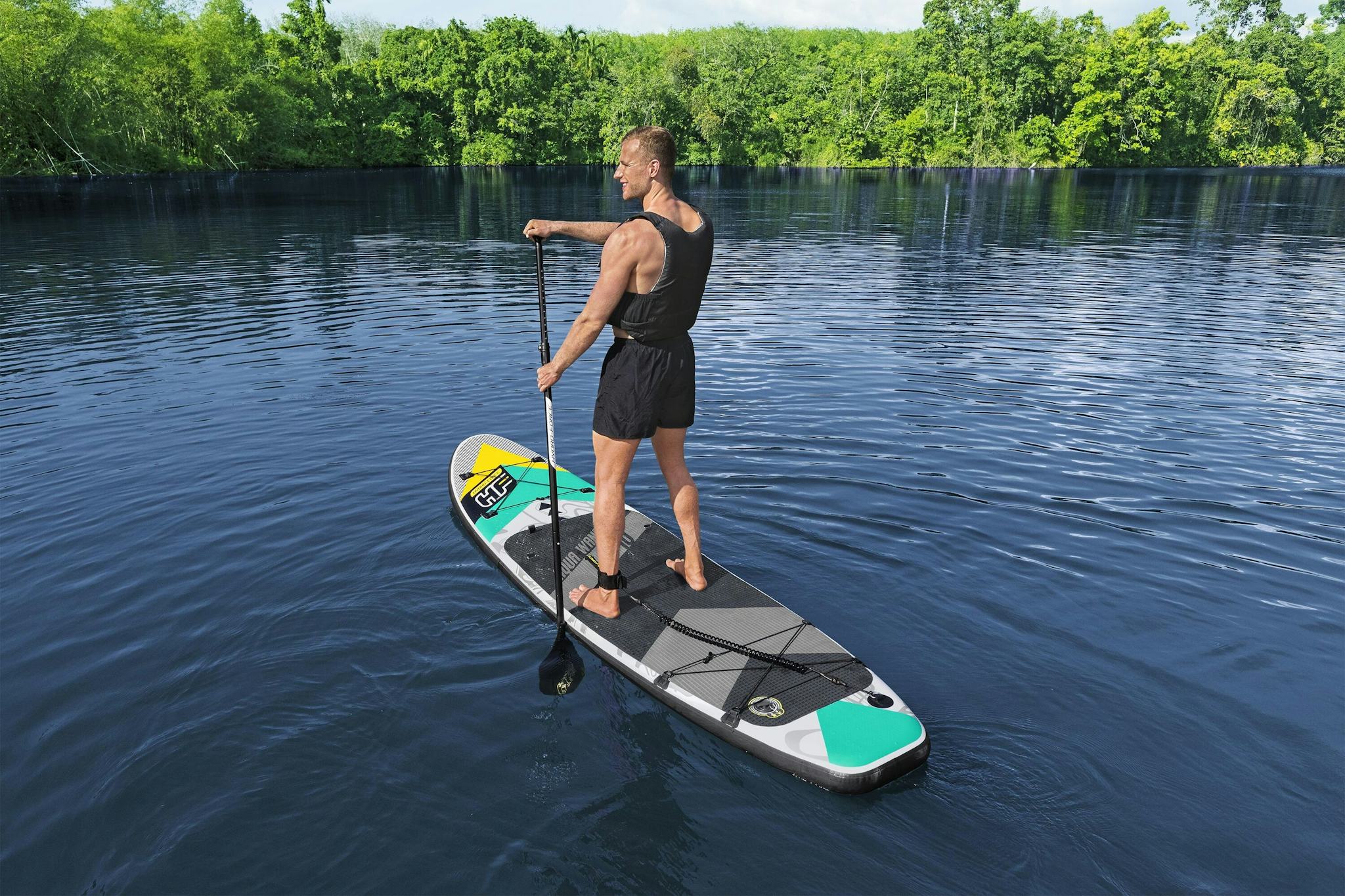 SUP en kajak Aqua Wander SUP-board en opblaasbare kayak van 305x84x12 cm Bestway 4