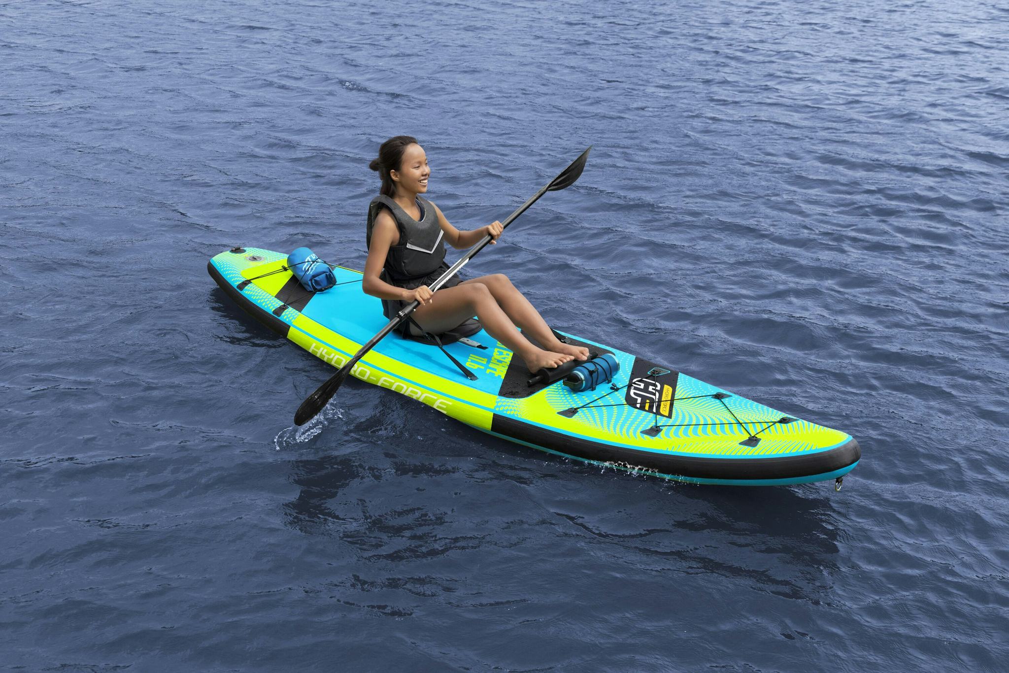 SUP en kajak Aqua Escape supboard en opblaasbare kajak van 350x86x15 cm Bestway 3