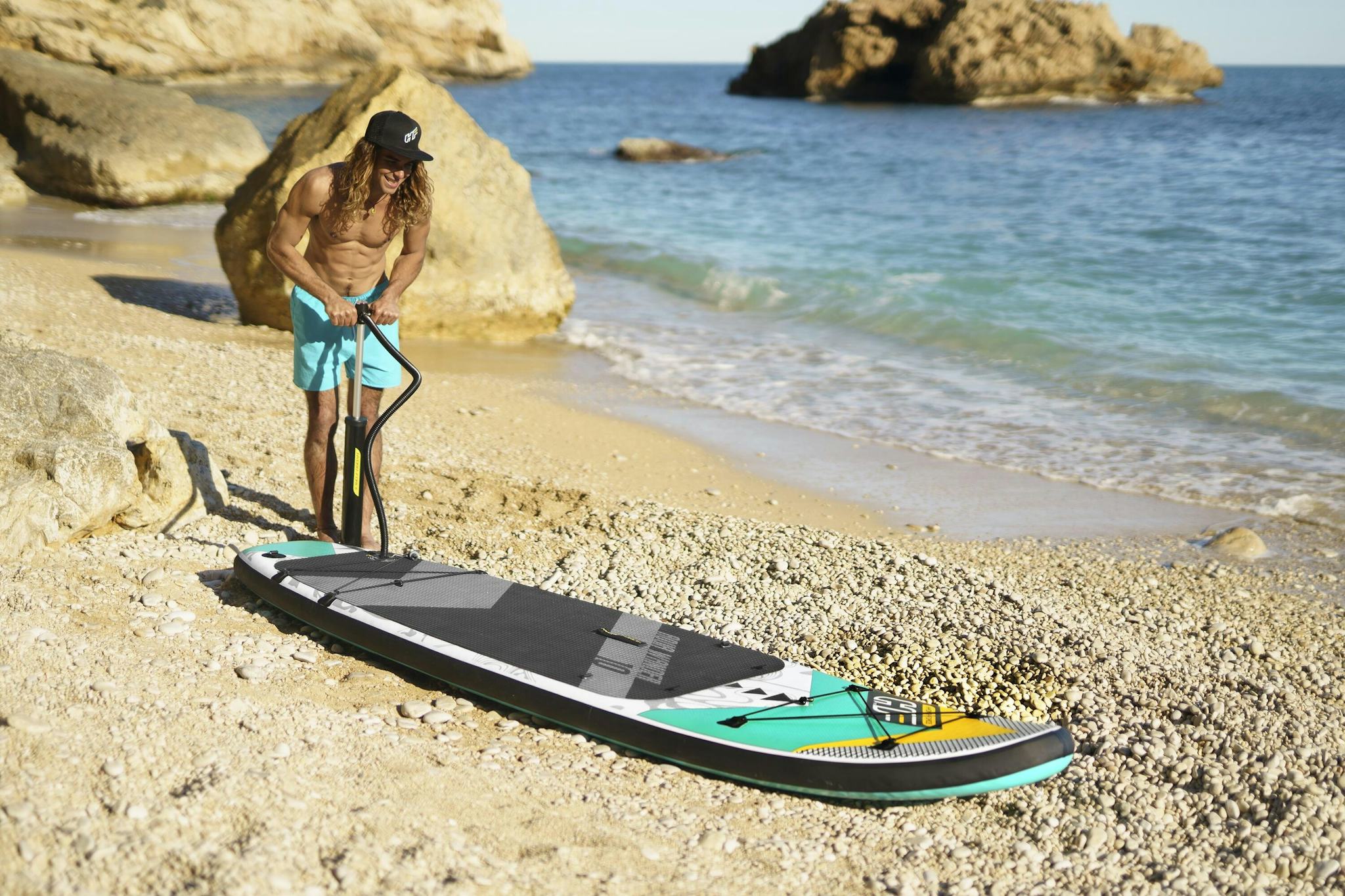 SUP en kajak Aqua Wander SUP-board en opblaasbare kayak van 305x84x12 cm Bestway 5