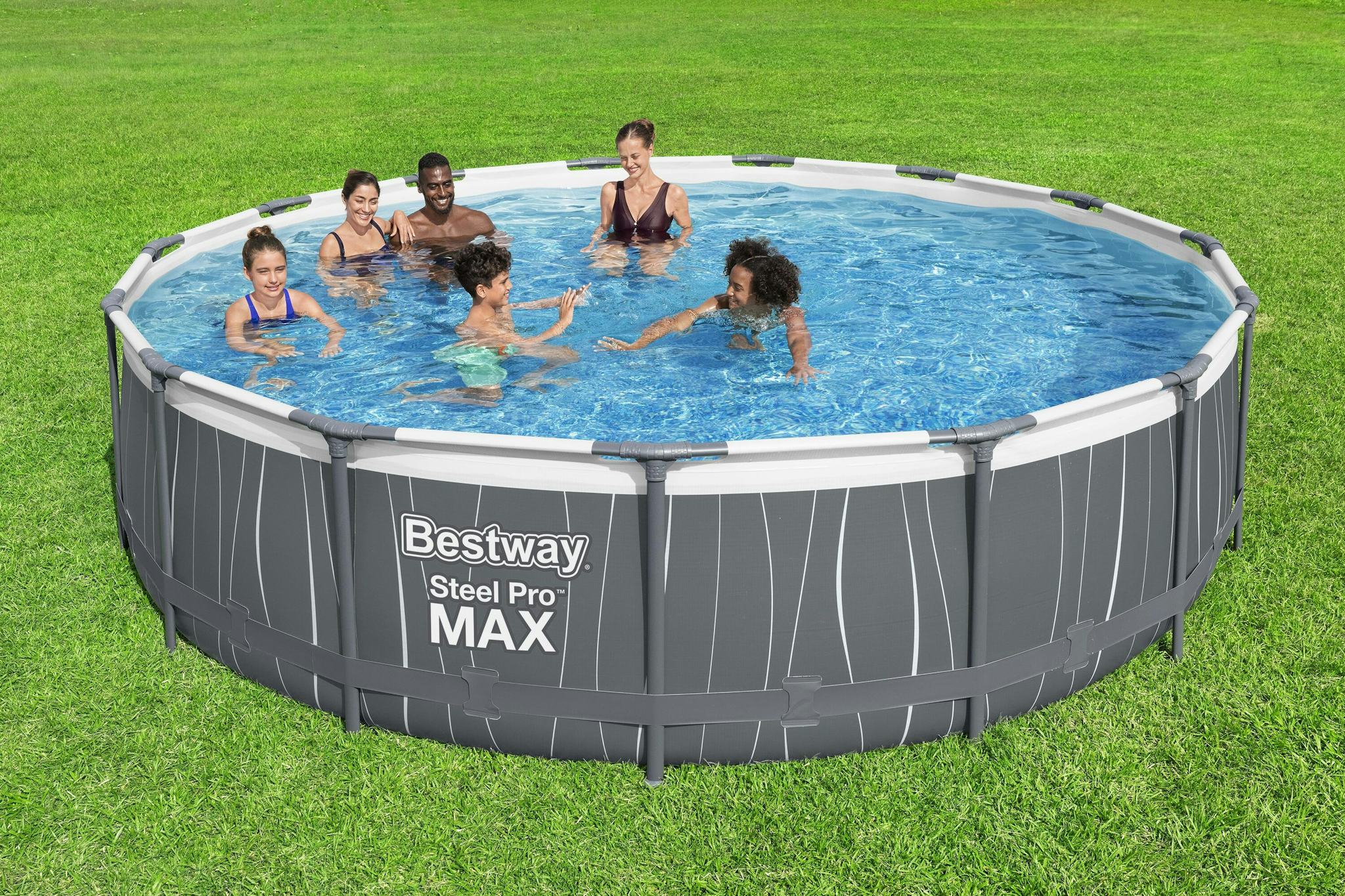 Bovengronds zwembad Set Steel Pro MAX rond bovengronds zwembad van 457x107 cm Bestway 3