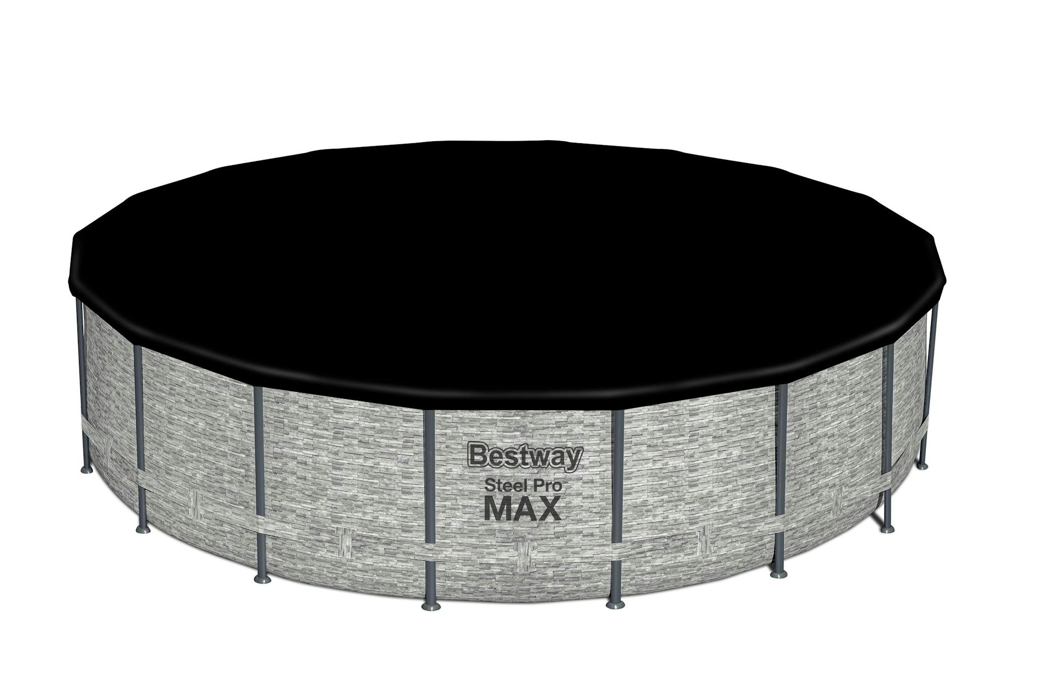 Bovengronds zwembad Steel Pro MAX bovengrondse ronde set van 549x122 cm steenmotief Bestway 5